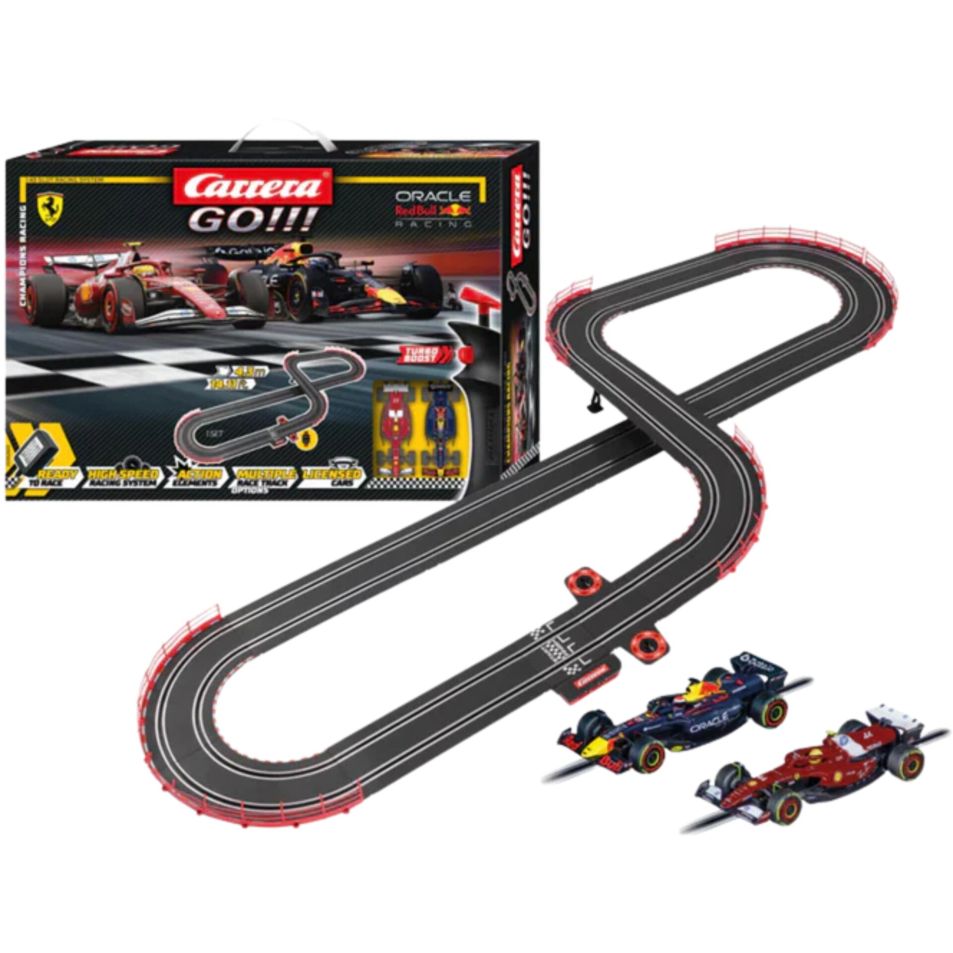Rennbahn, Slotcar, Ferrari, Rennset, Spielset