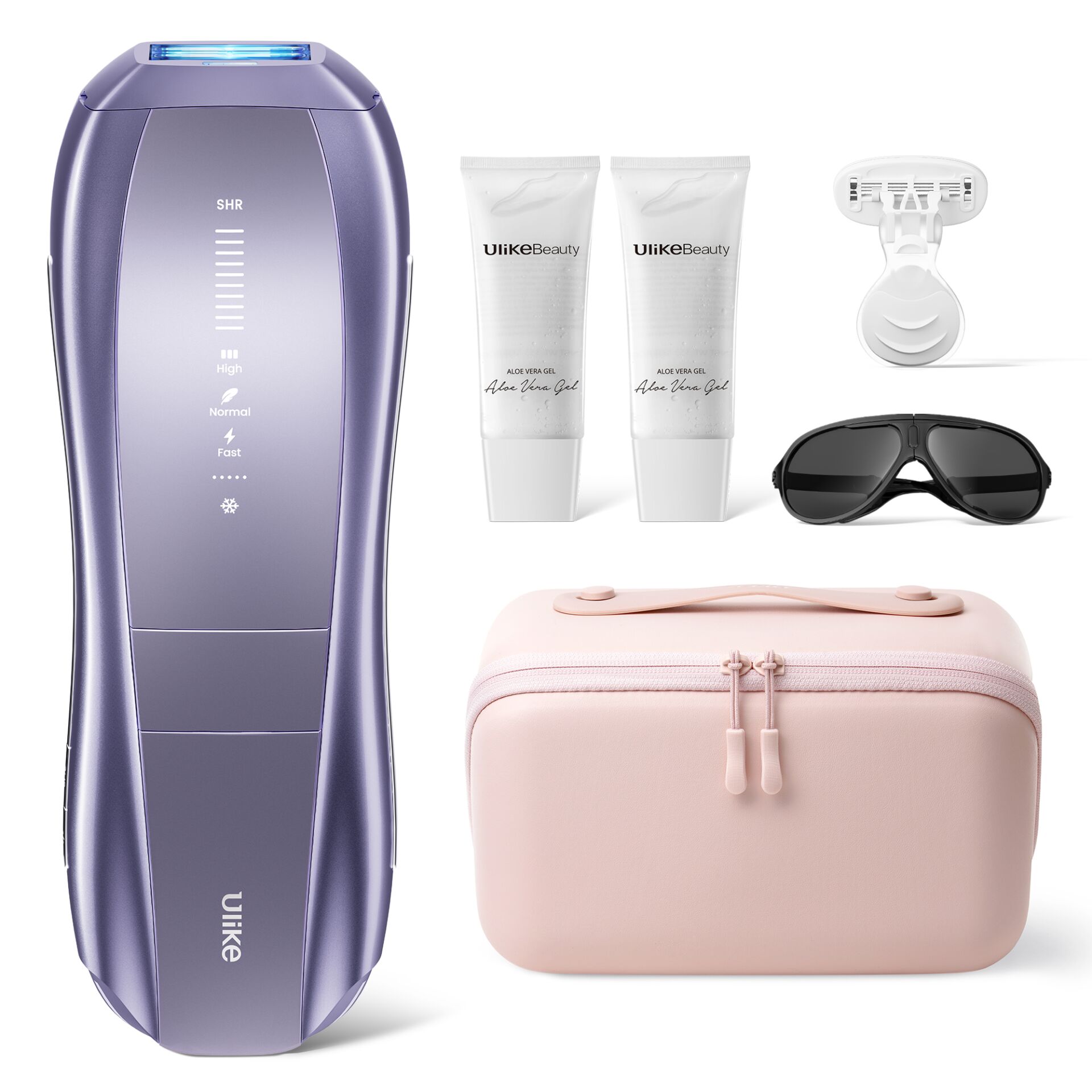 IPL Epilator, Haarentferner, Unisex Rasierer, Gele Tuben, Schutzbrille