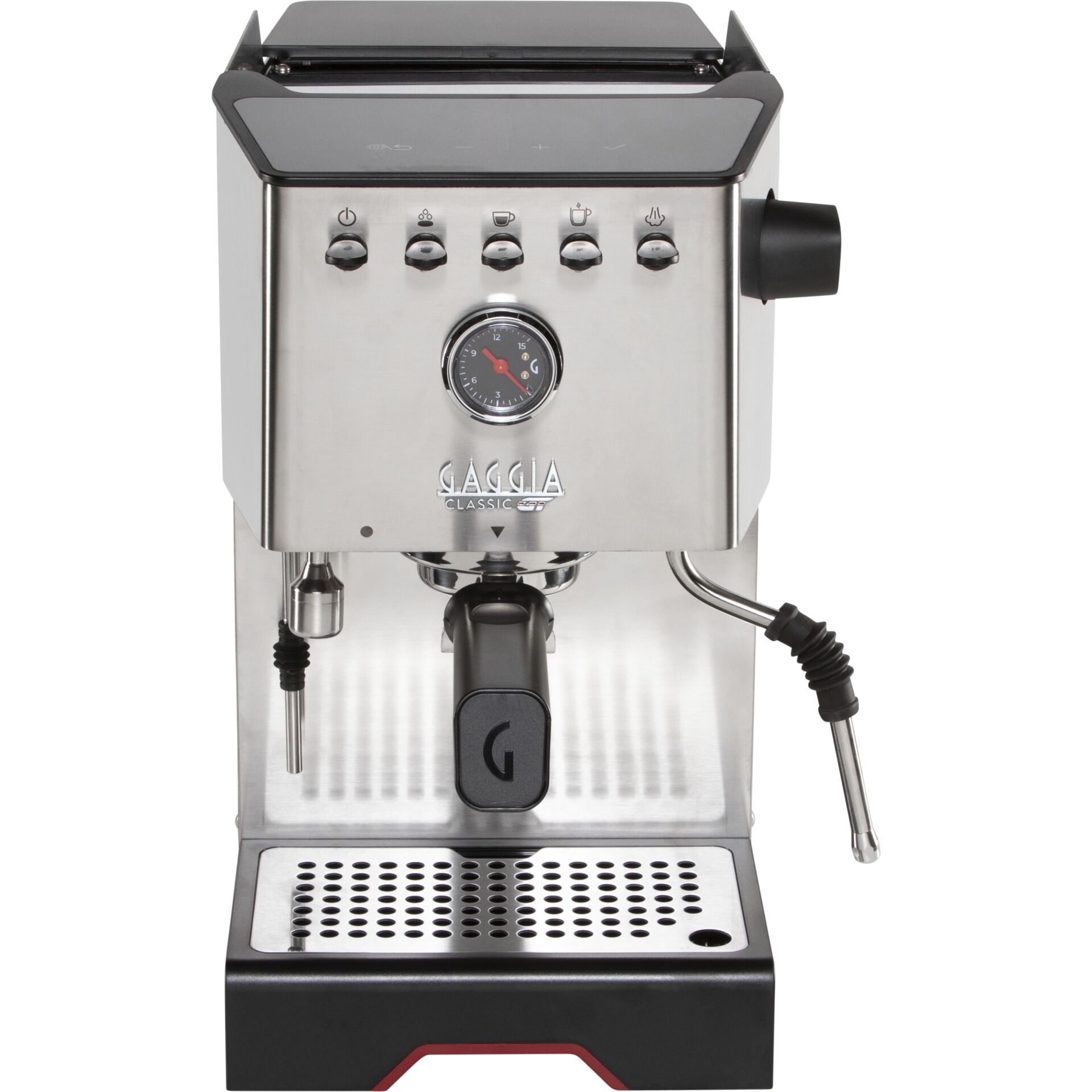 Espresso-Maschine, Brühkaffeemaschine, Edelstahl, Portafilter, Dampfrohr