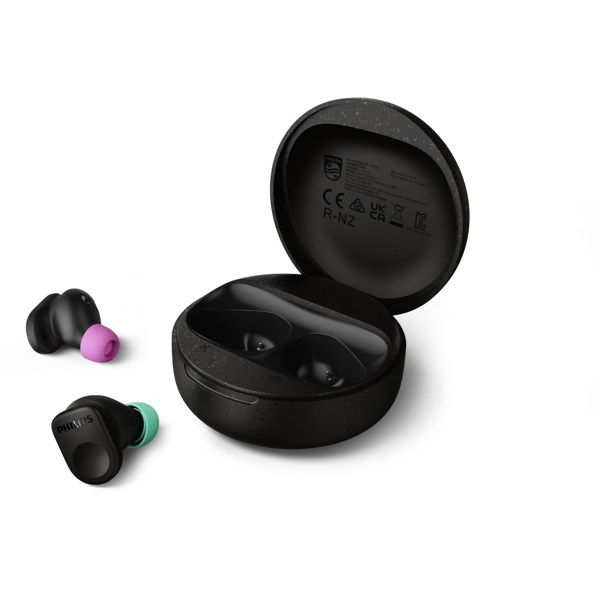 In-Ear, Kopfhörer, True Wireless, Schwarz, Case mit Aufbewahrung
