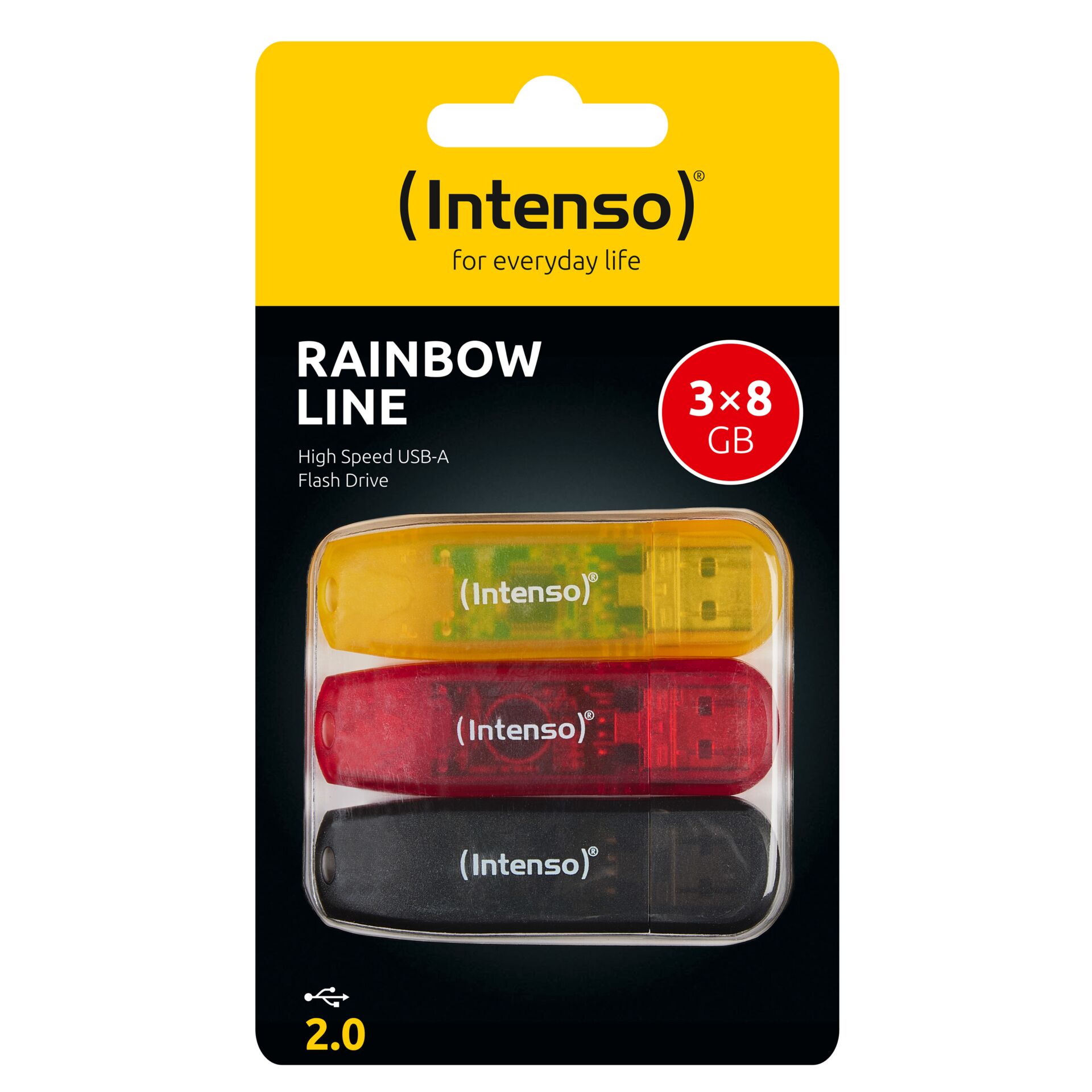 1x3 Intenso Rainbow Line     8GB  USB Stick 2.0  Multipack bunt