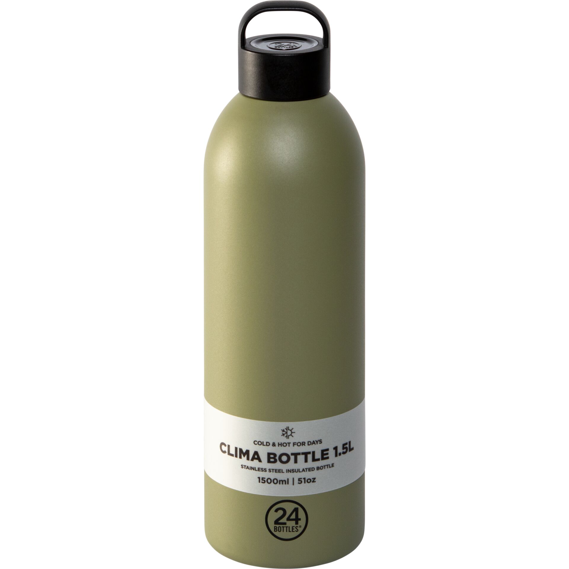 Stainless steel bottle, Insulated bottle, Water bottle, 1.5L, Olive green