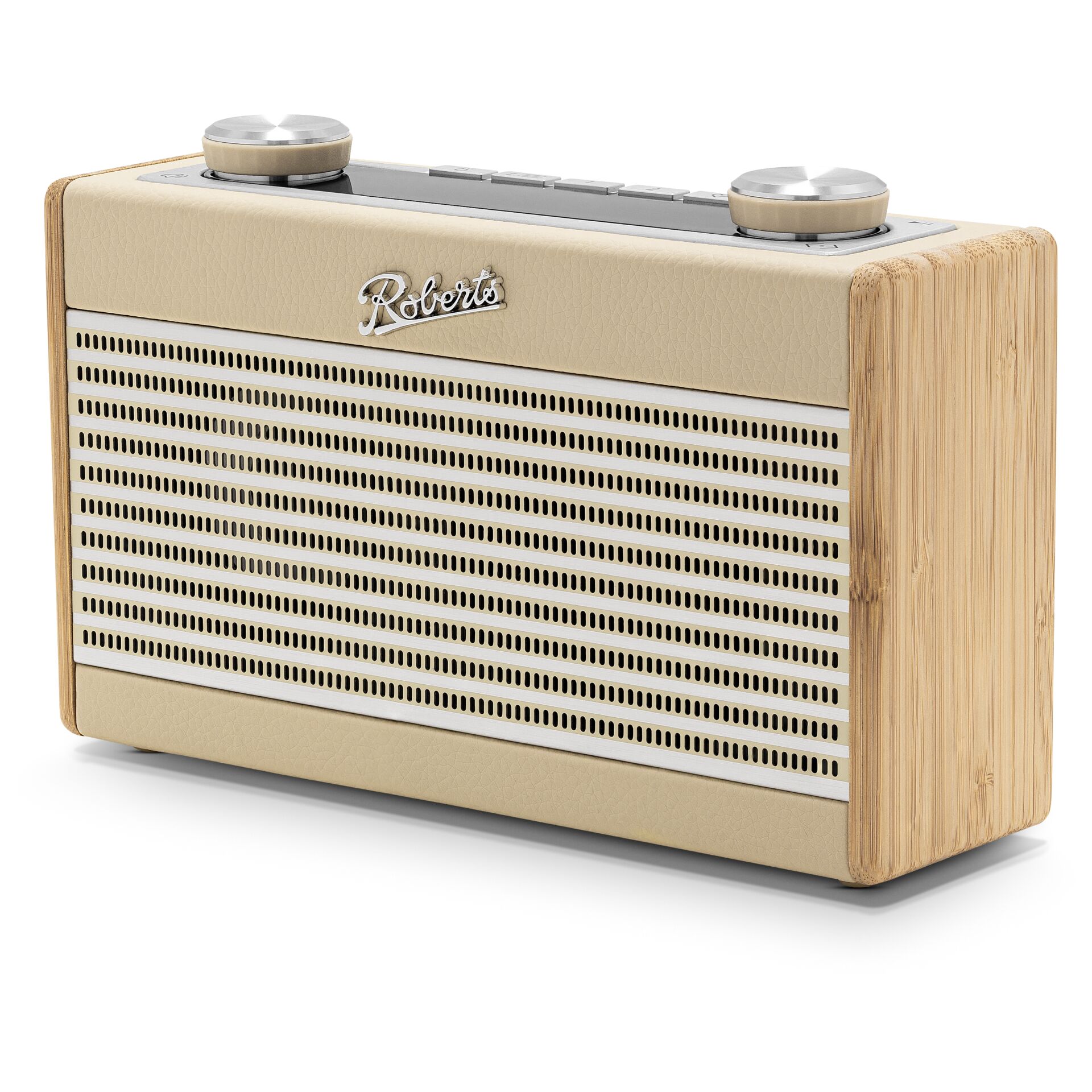 radio, portables, beige, holz, grill-ähnlich