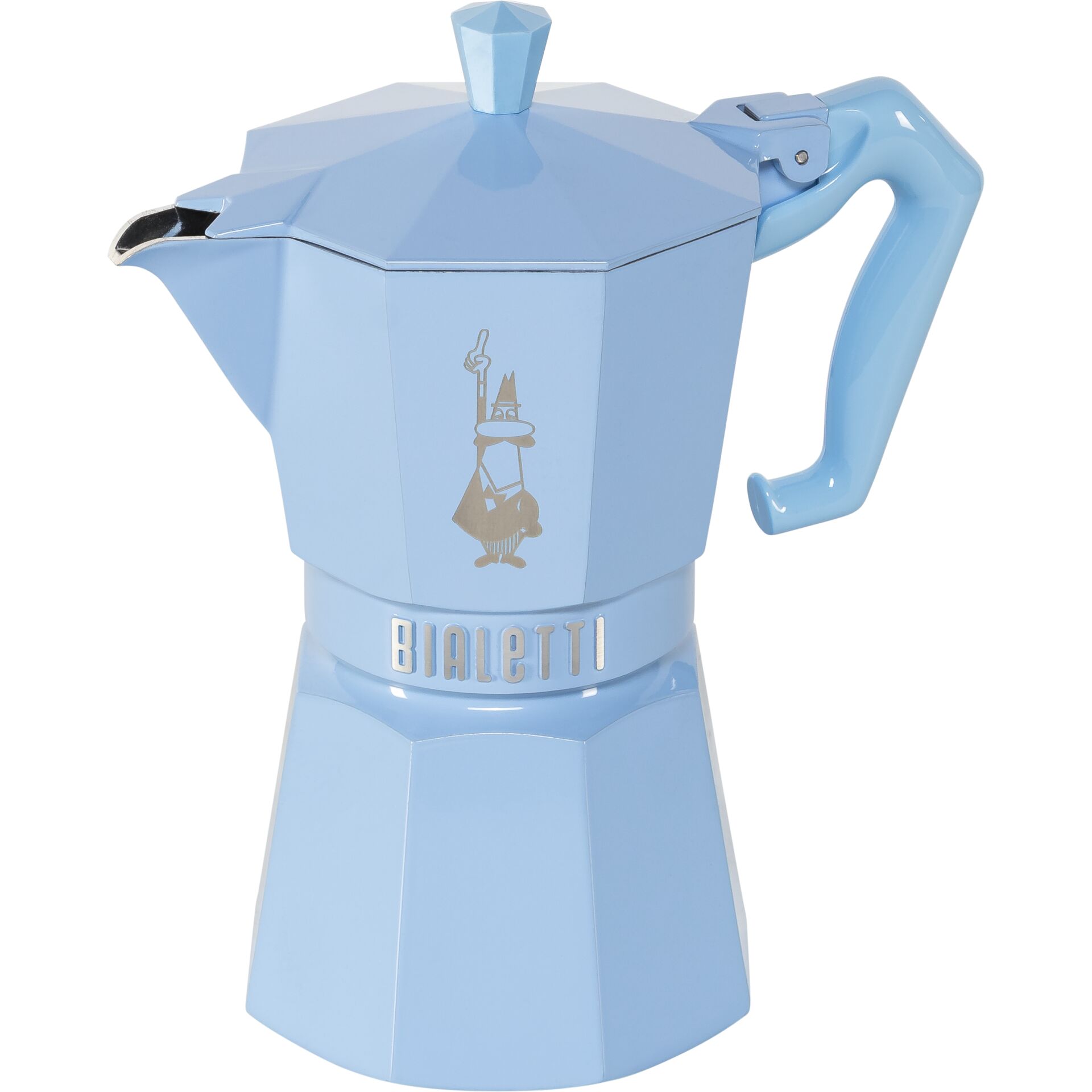 Kaffeemaschine, Moka-Kanne, Portugiesische Kaffeekanne, Bialetti, blau