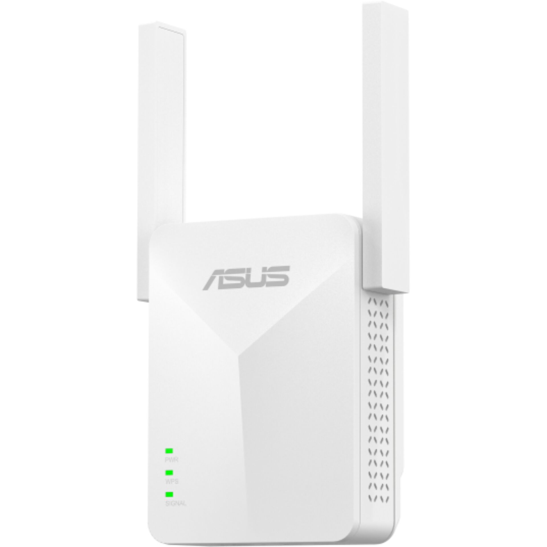 WLAN-Repeater, weißer Kunststoff, zwei Antennen, Status-LEDs