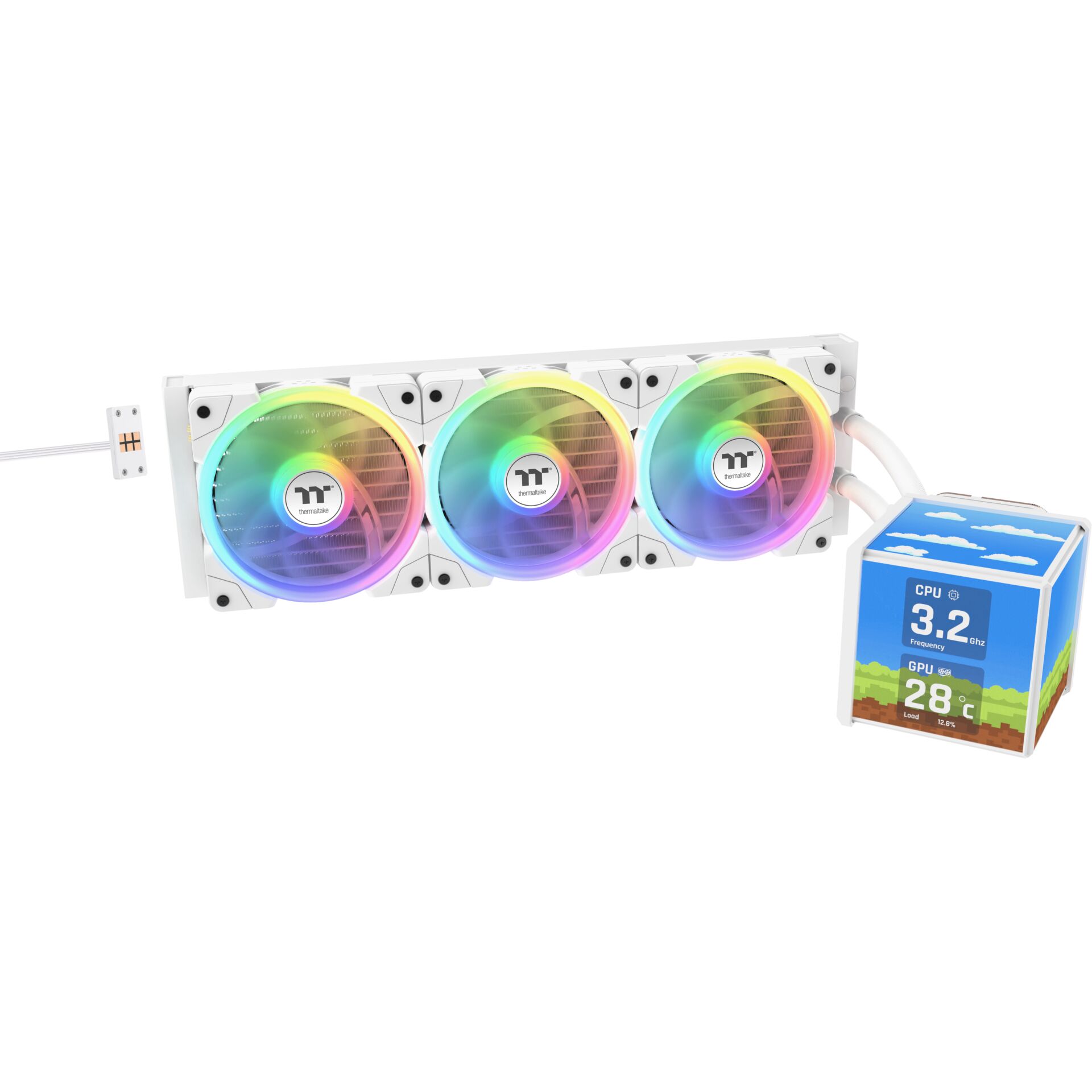 RGB-Fans, RGB-Kühlung, Flüssigkeitskühler, Dreifach-Lüfter, CPU-Kühler