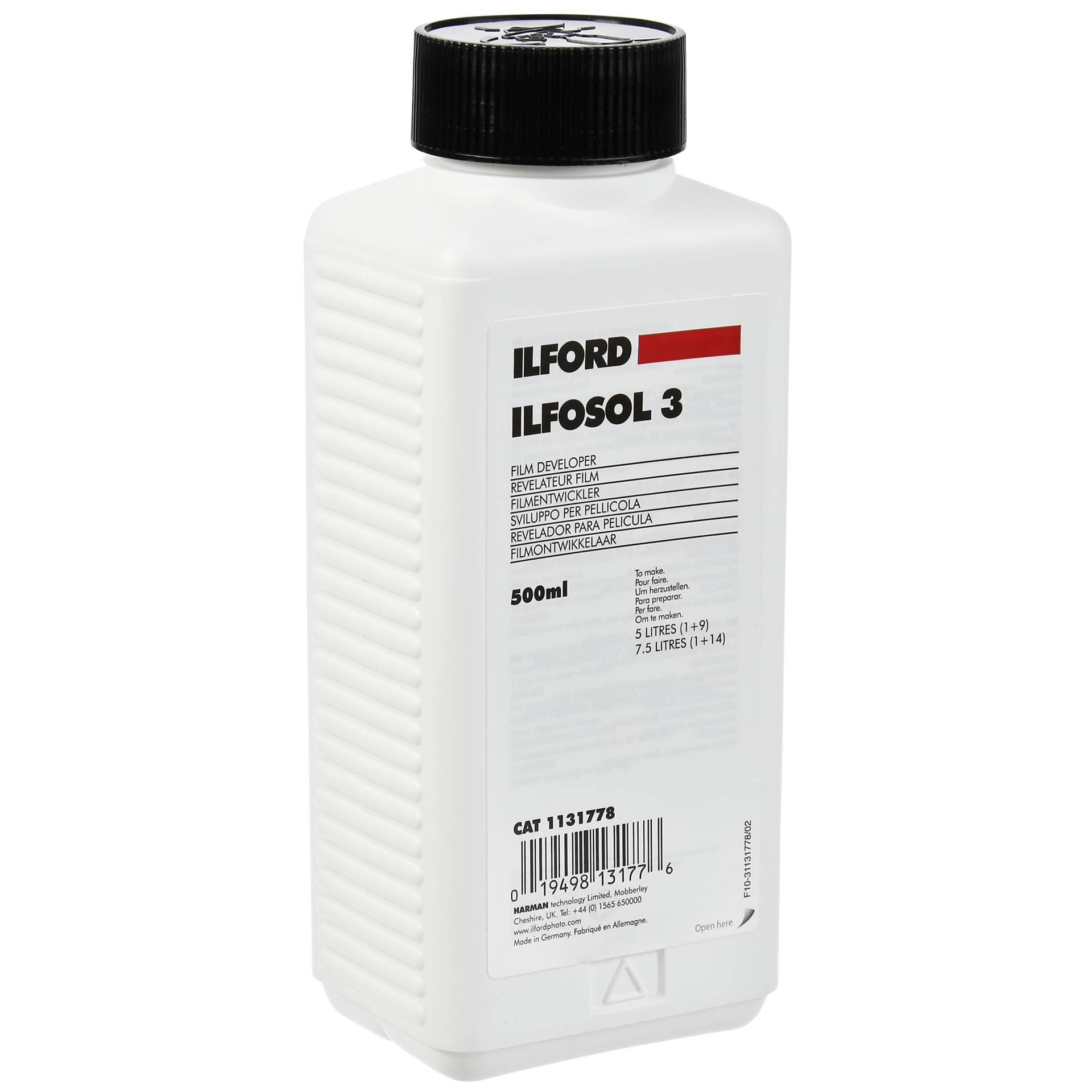 Filmdeterminierer, Entwickler, Ilfosol 3, 500ml, Flasche
