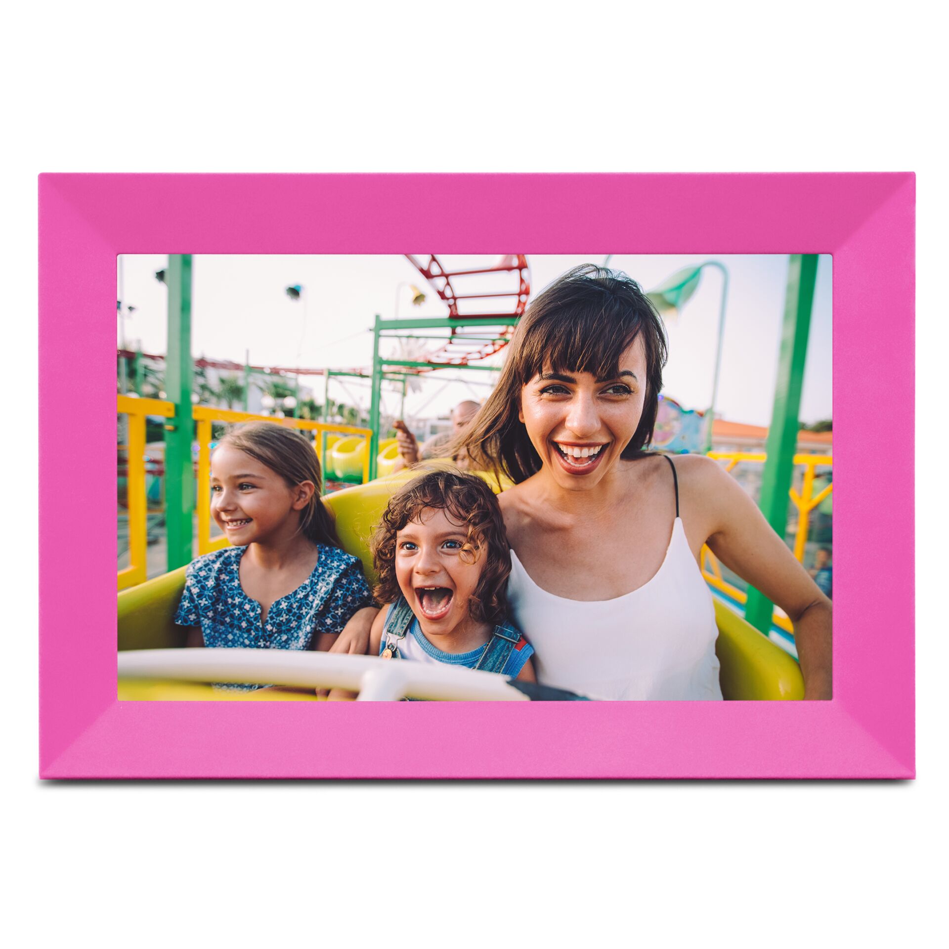 Foto Rahmen, Kinderfoto, Rosa Rahmen, Porträtaufnahme, Fröhliche Familie