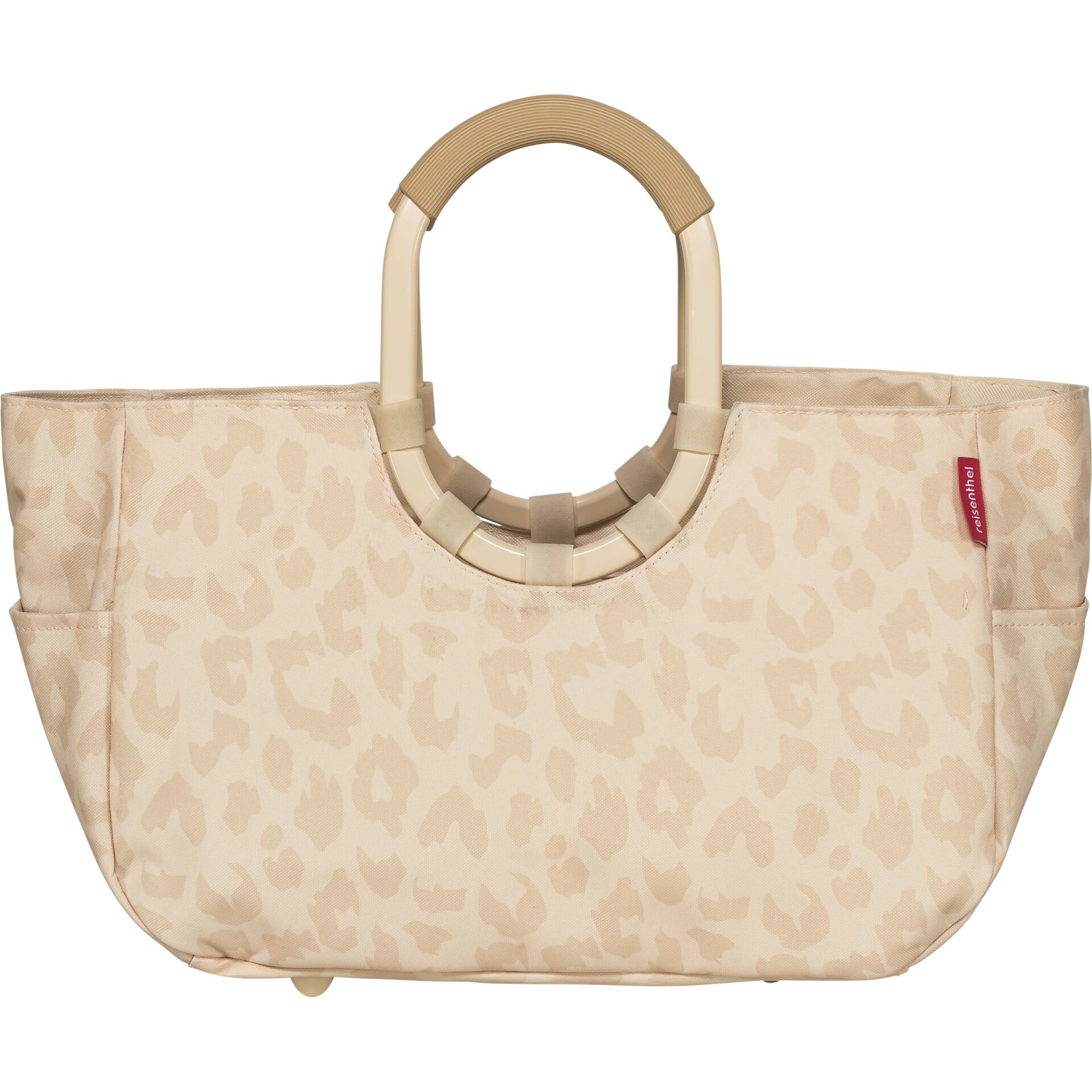 Tasche, Handtasche, Beige, Leopardenmuster, Kunststoffgriff