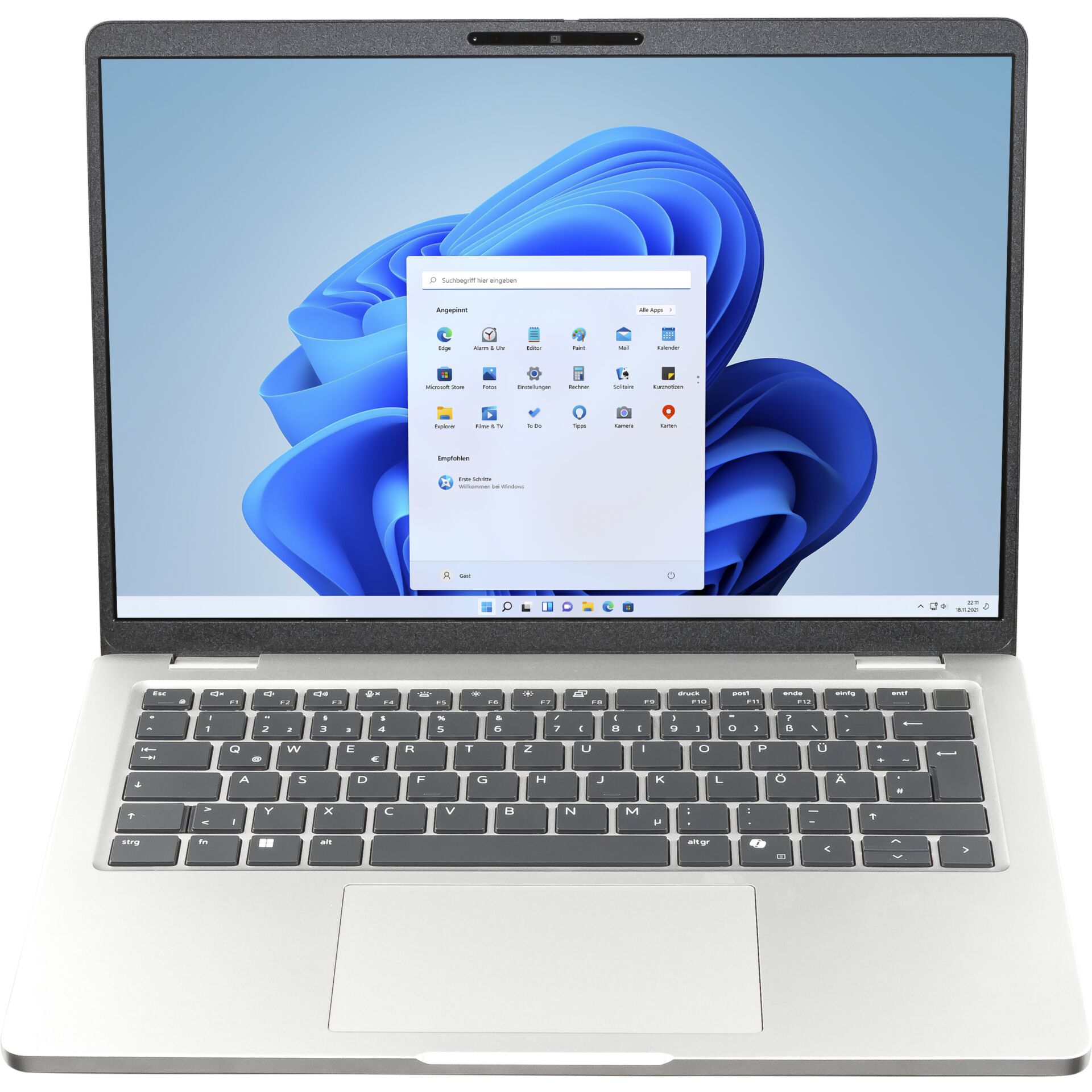 Laptop, Windows-Laptop, 16GB-RAM, Aluminium-Chassis, Beleuchtete-Tastatur