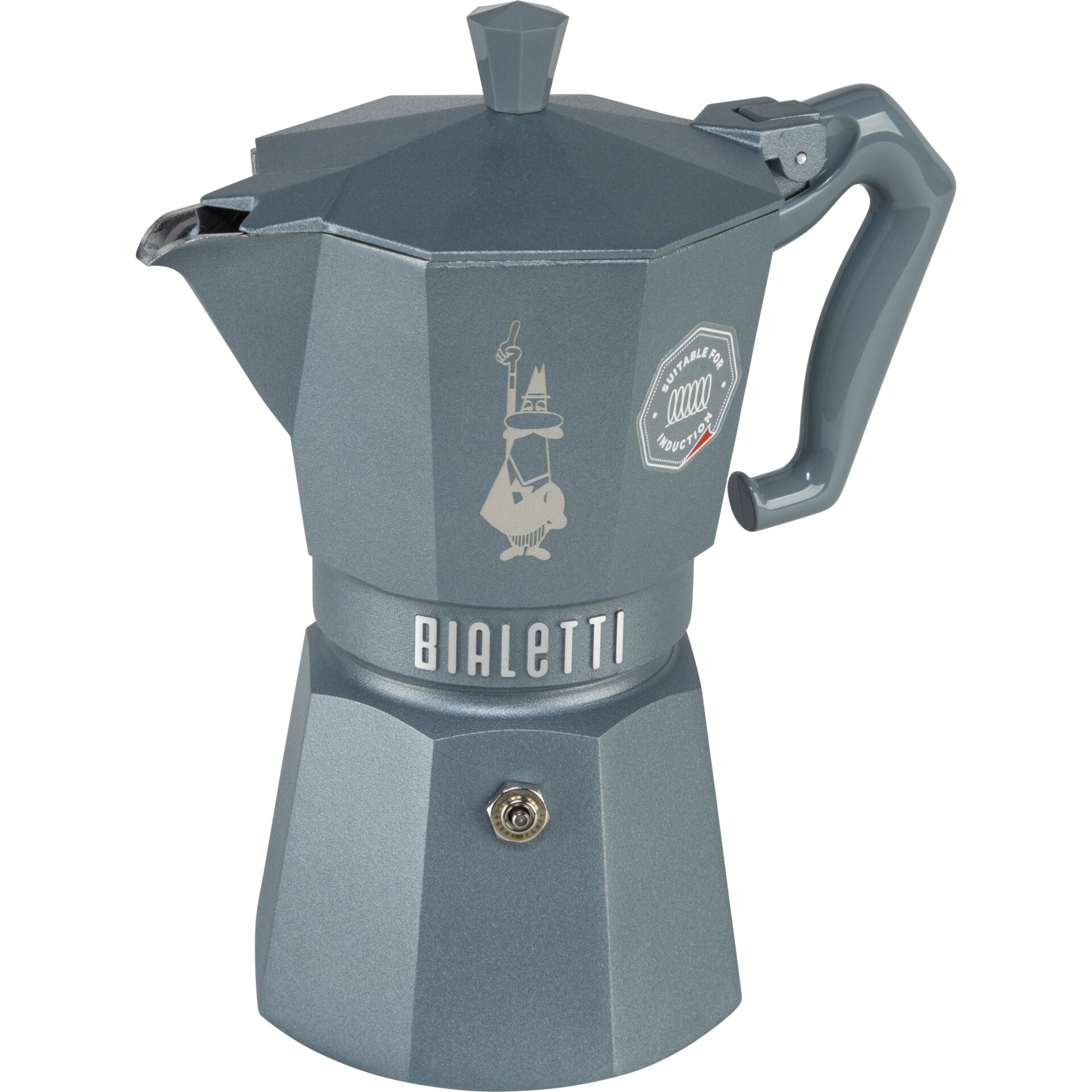 Kaffeemaschine, Espressokocher, Italienische Kaffeekanne, Metall, Grau