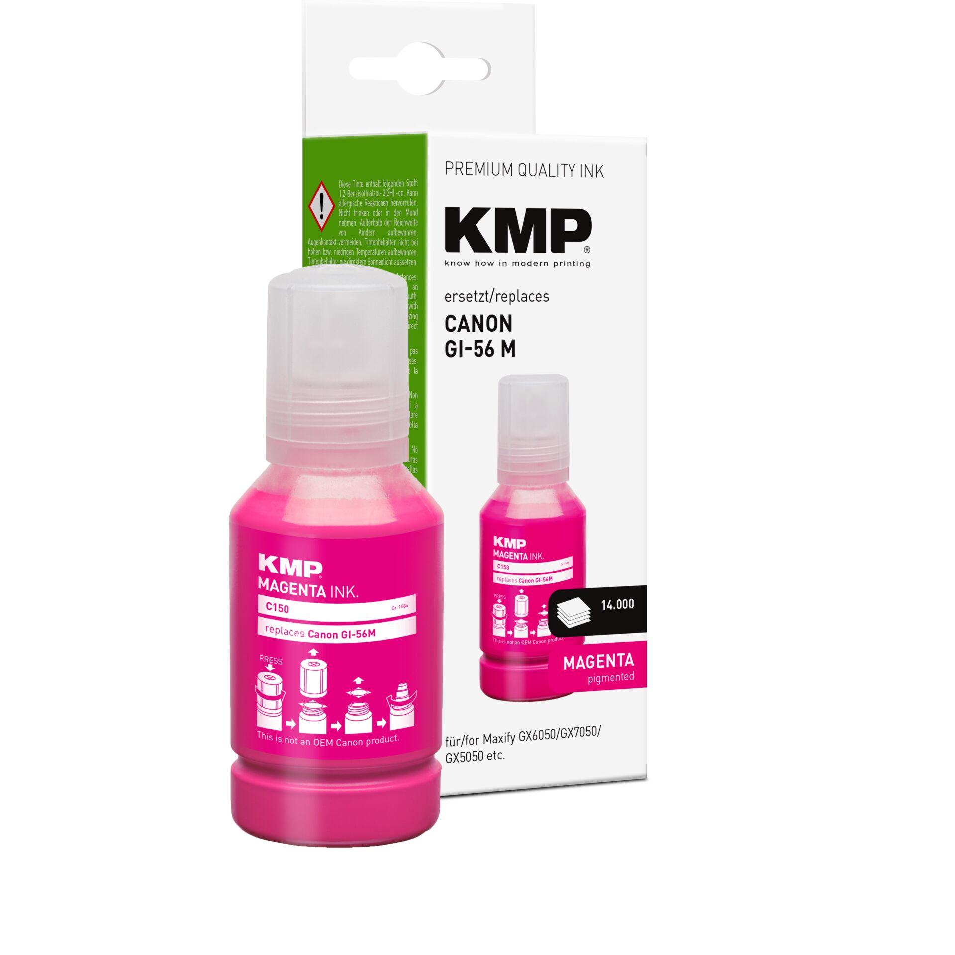 Kosmetik, QR Code, Magenta Tinte, Tintenflasche, Canon Ersatz, Tintenfüllung, Pigmentierte Tinte
