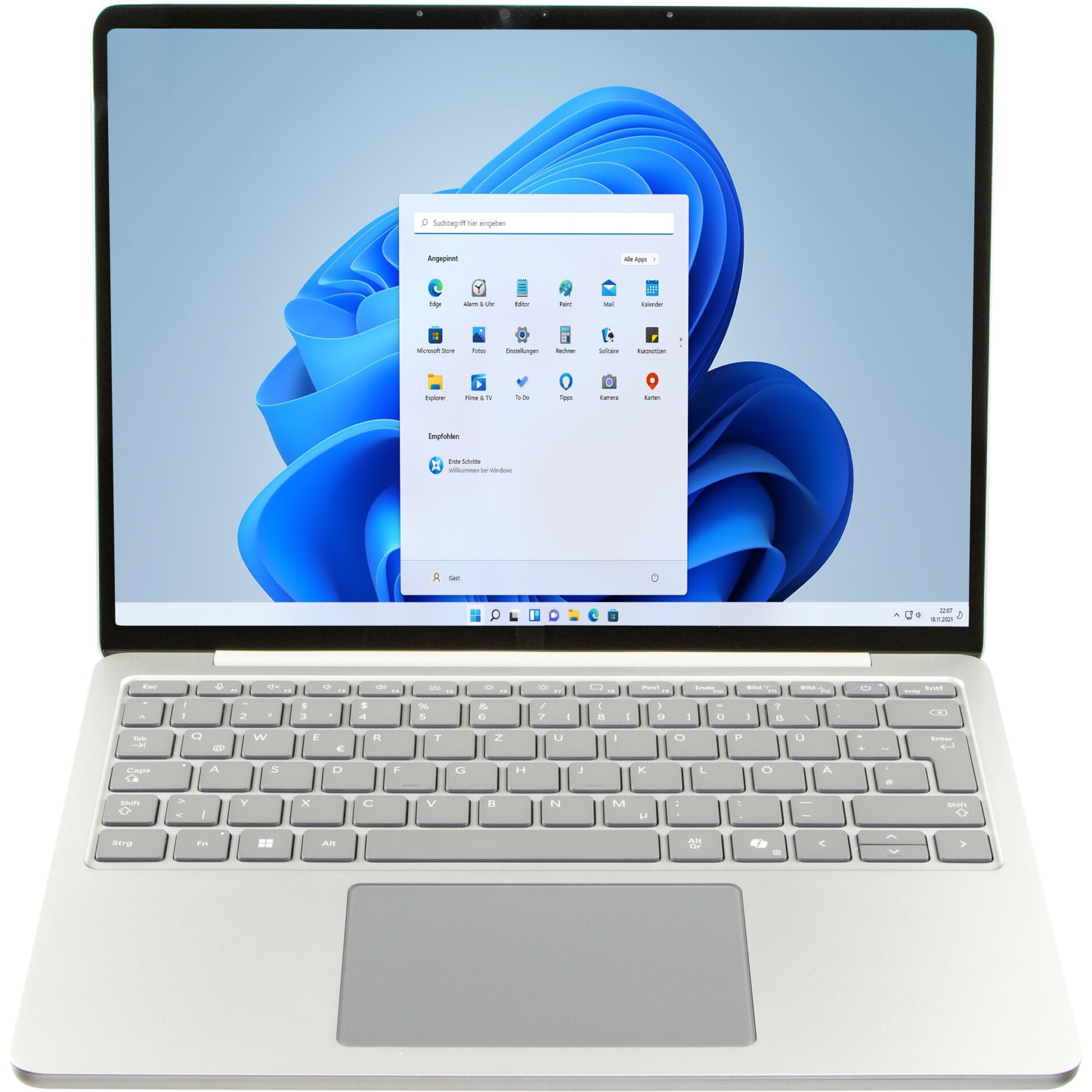 laptop, laptop computer, silver, keyboard, touchpad