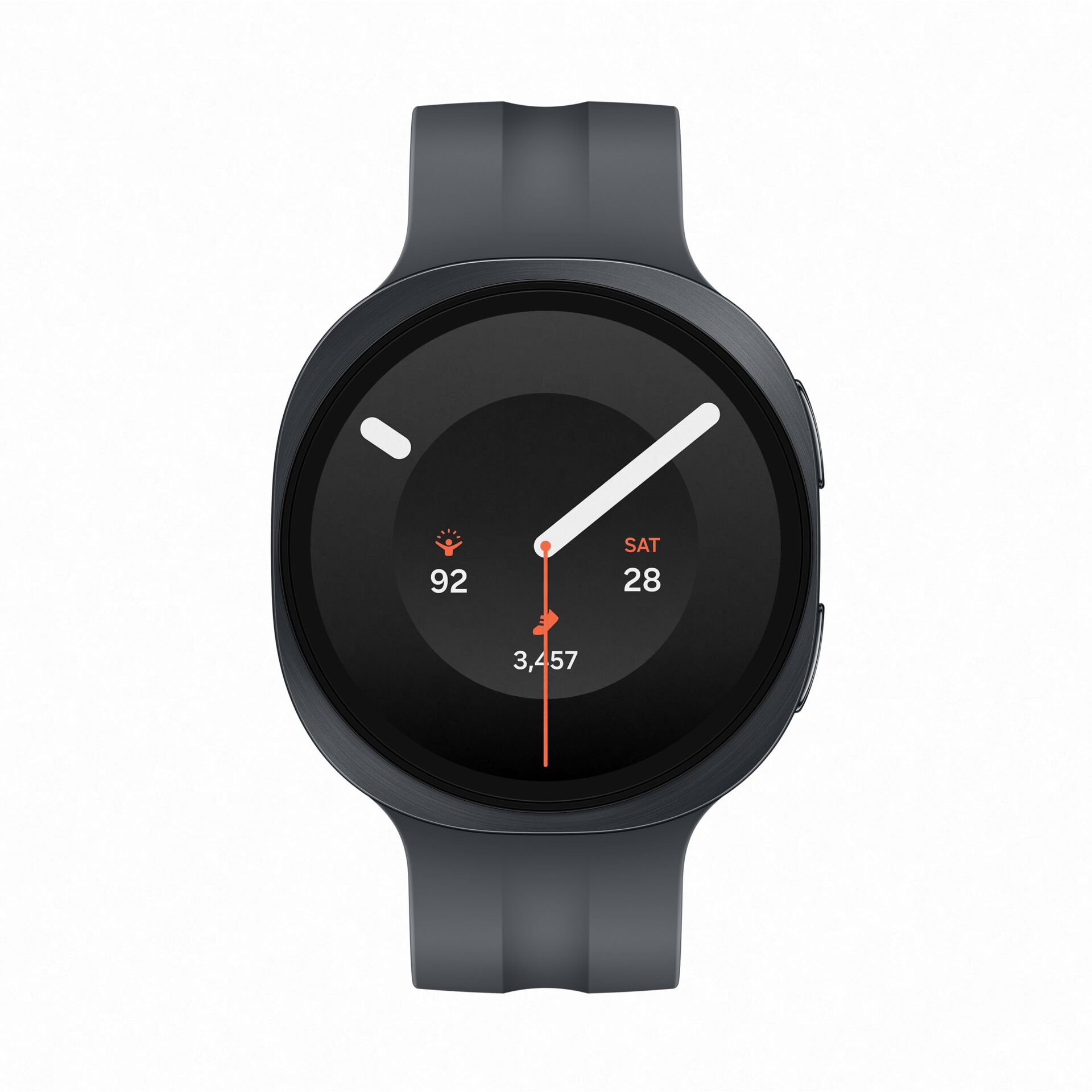 smartwatch, Uhr, digital, schwarzes Zifferblatt, Silikonarmband