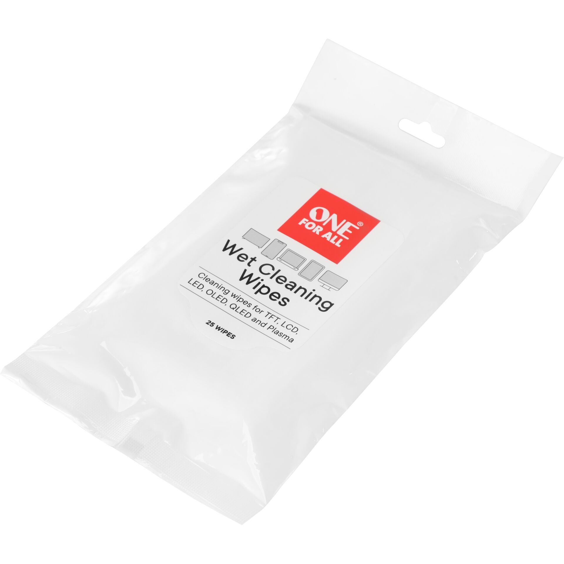 Wipes, Cleaning wipes, Screen wipes, One for all, Pack of 25