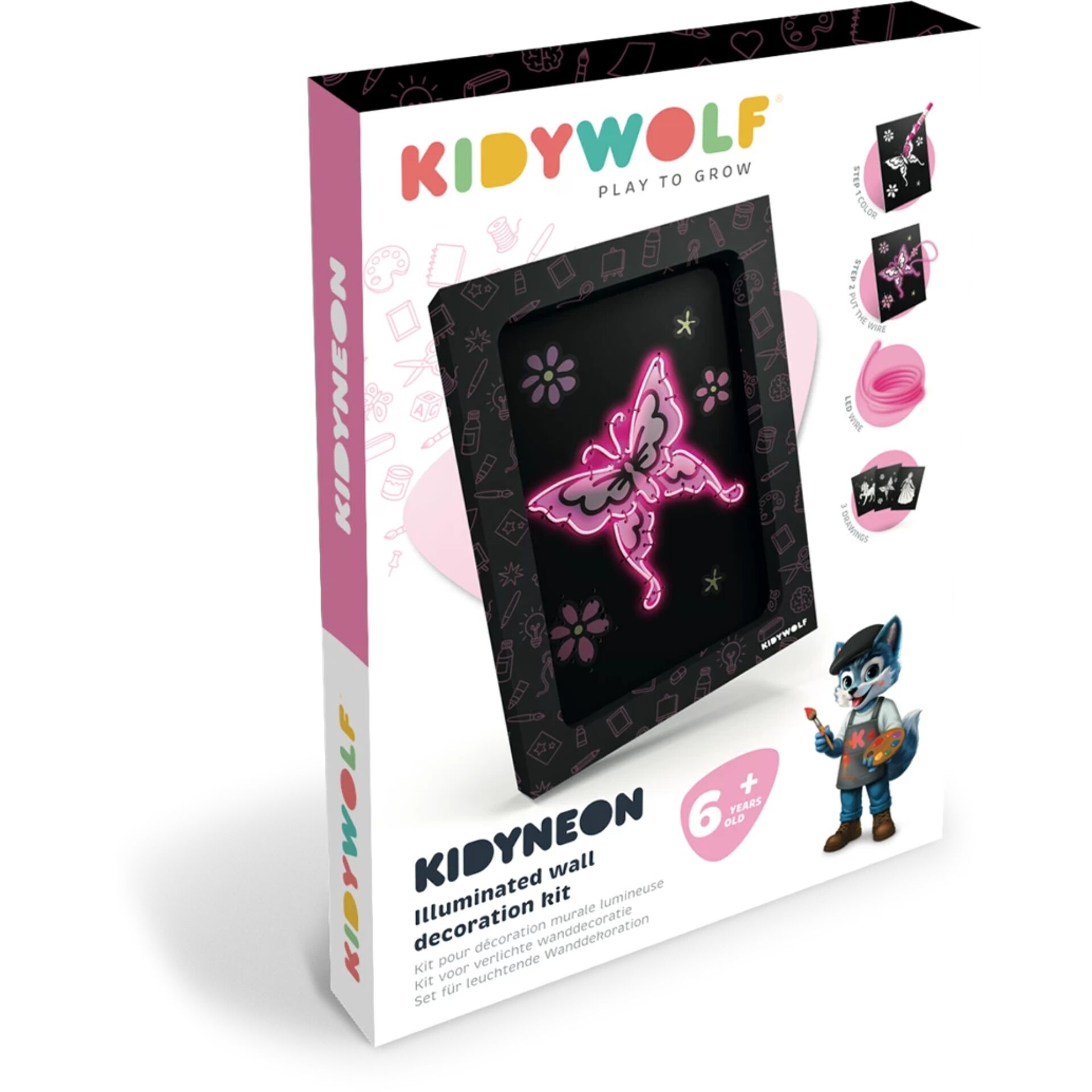 LED-Nachbildung, Wanddeko, Schmetterling Neon, Kinderzimmerbeleuchtung, LED-Wanddeko