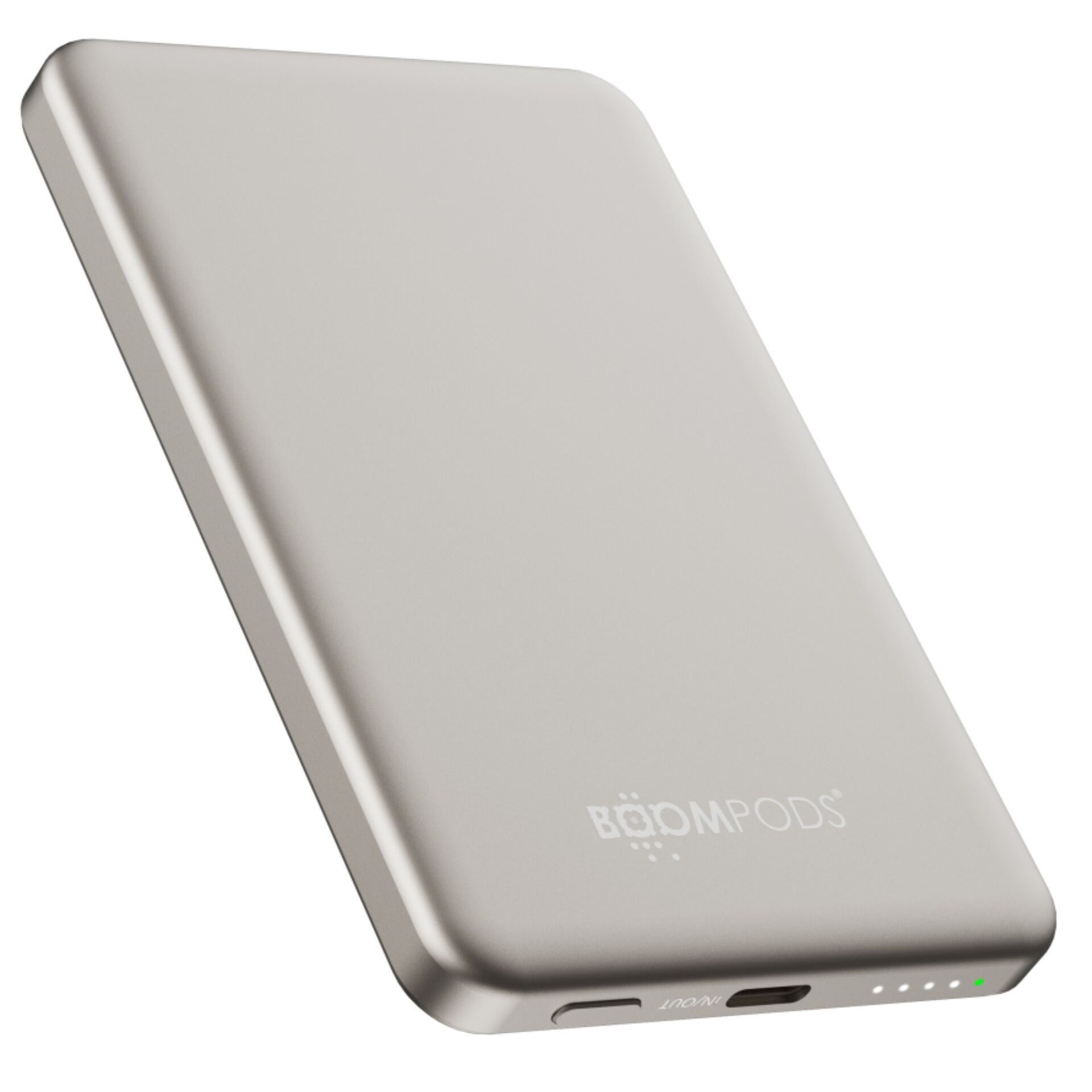 power bank, 16000mAh?, metallisch, USB-C, LED-Anzeigen