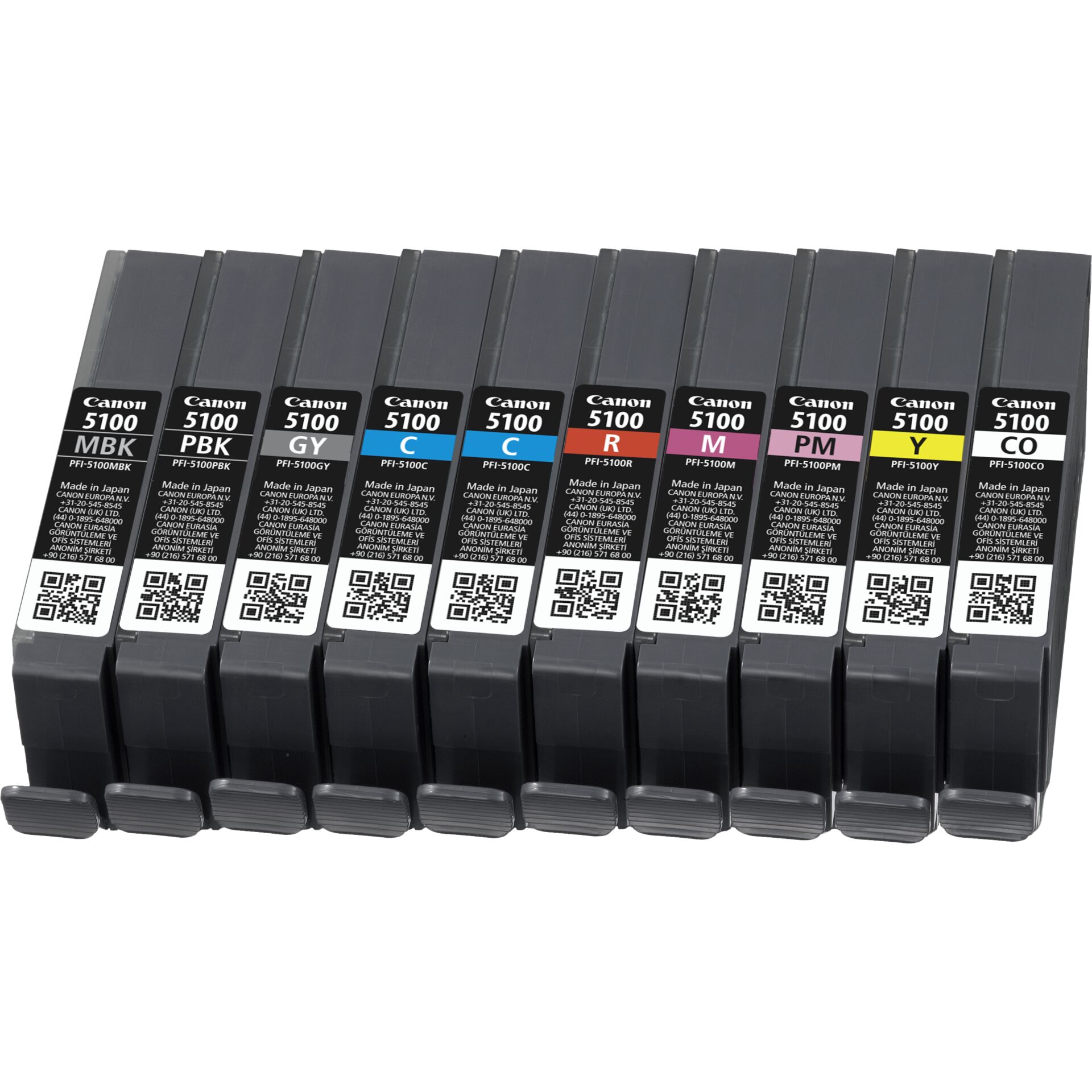 Tintenpatronen, Canon 5100, MBK/PGY/GY/C/CORD, Farbkodierte Patrone, Chromatik Tintenpatronen