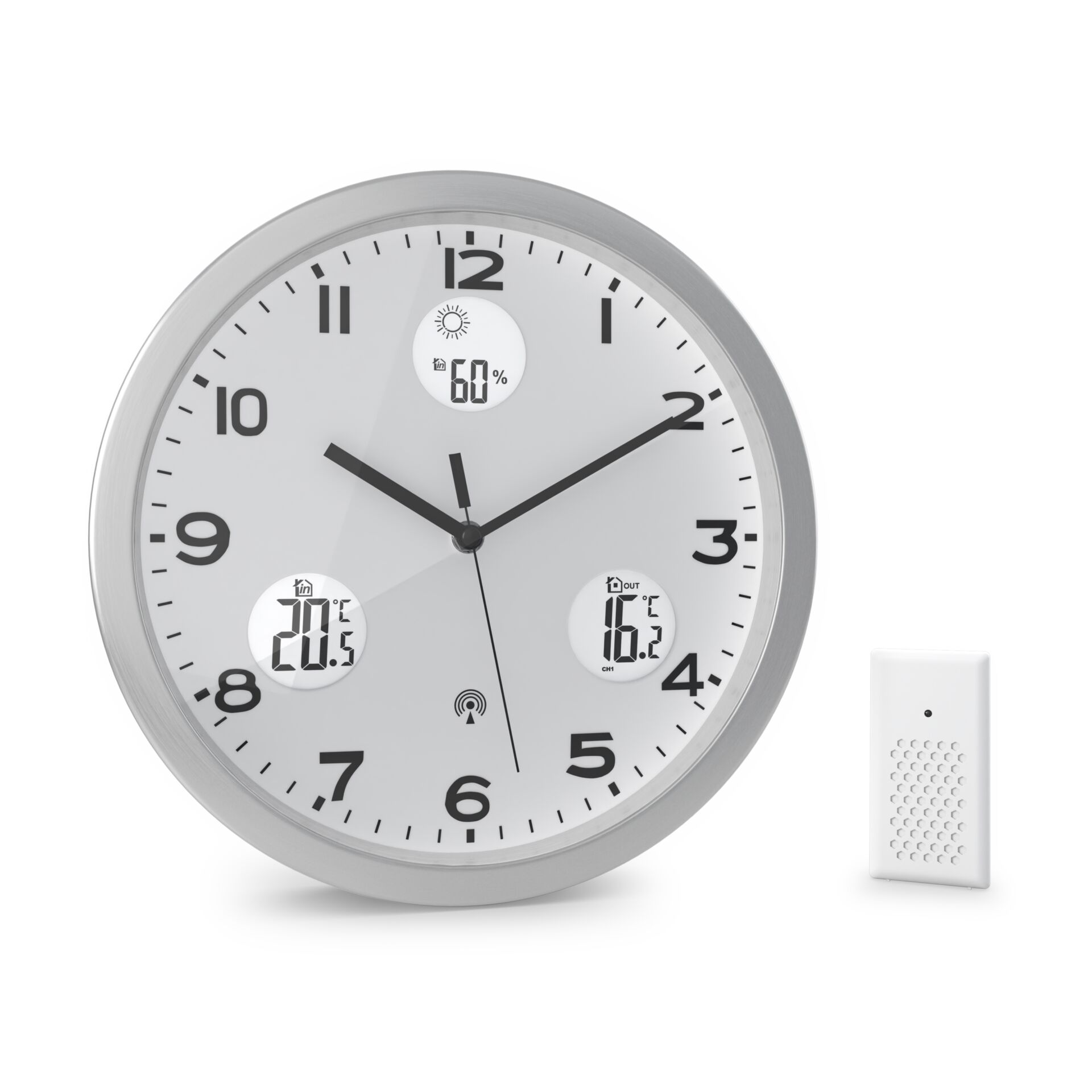 wanduhr, digital, radiowecker, sensor, display