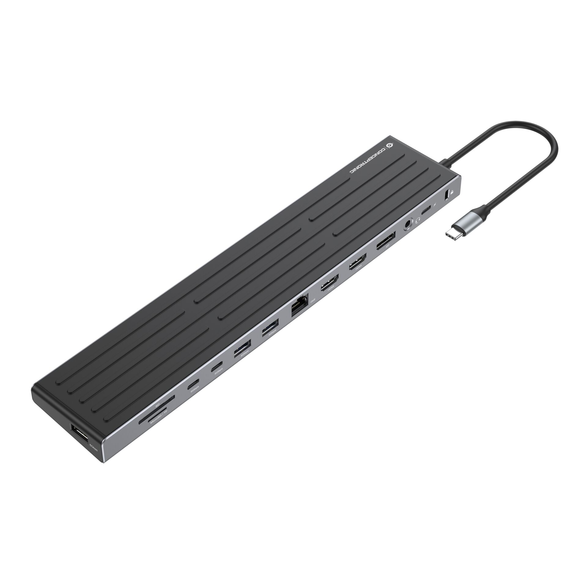 USB-C‑Hub, Multiport‑Adapter, HDMI‑Port, Ethernet‑Port, Aluminiumgehäuse