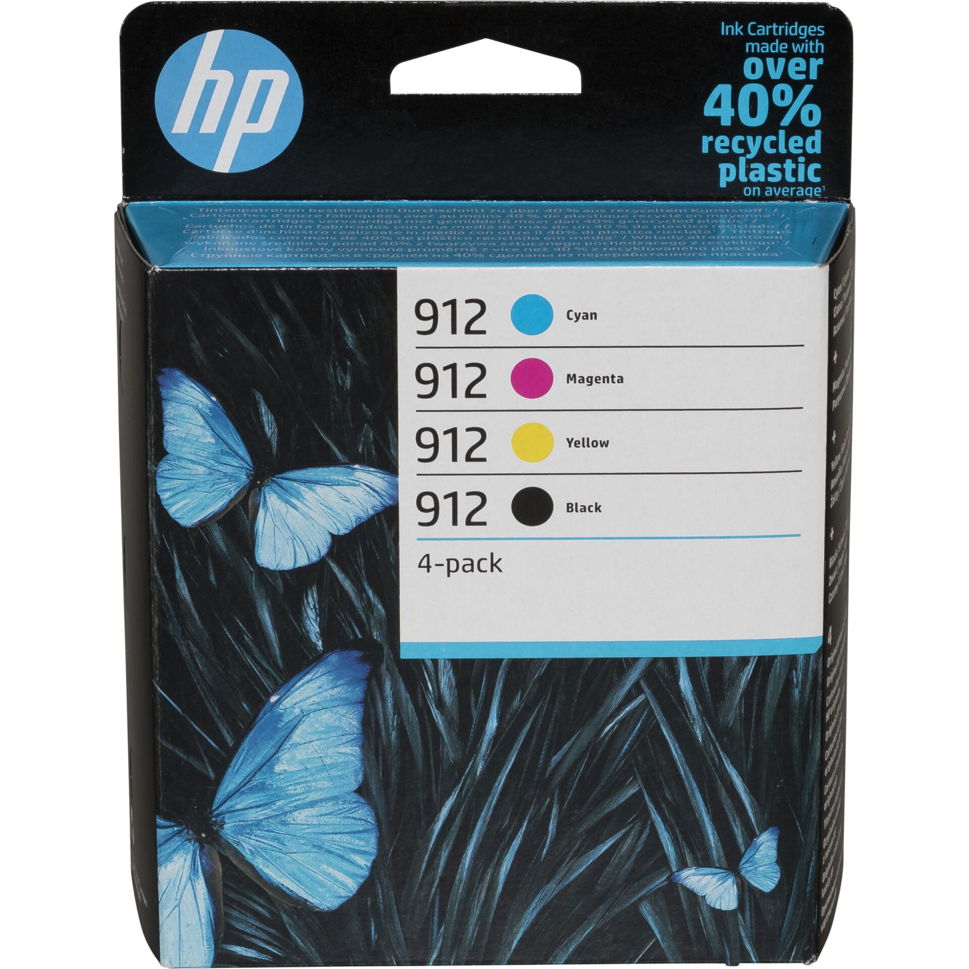 HP 6ZC74AE 4-Pack BK/C/M/Y  No. 912
