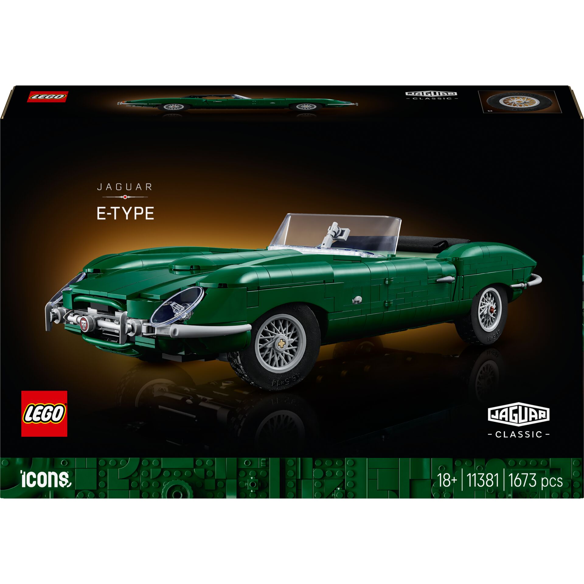 lego, auto, grün, Jaguar, E-Type