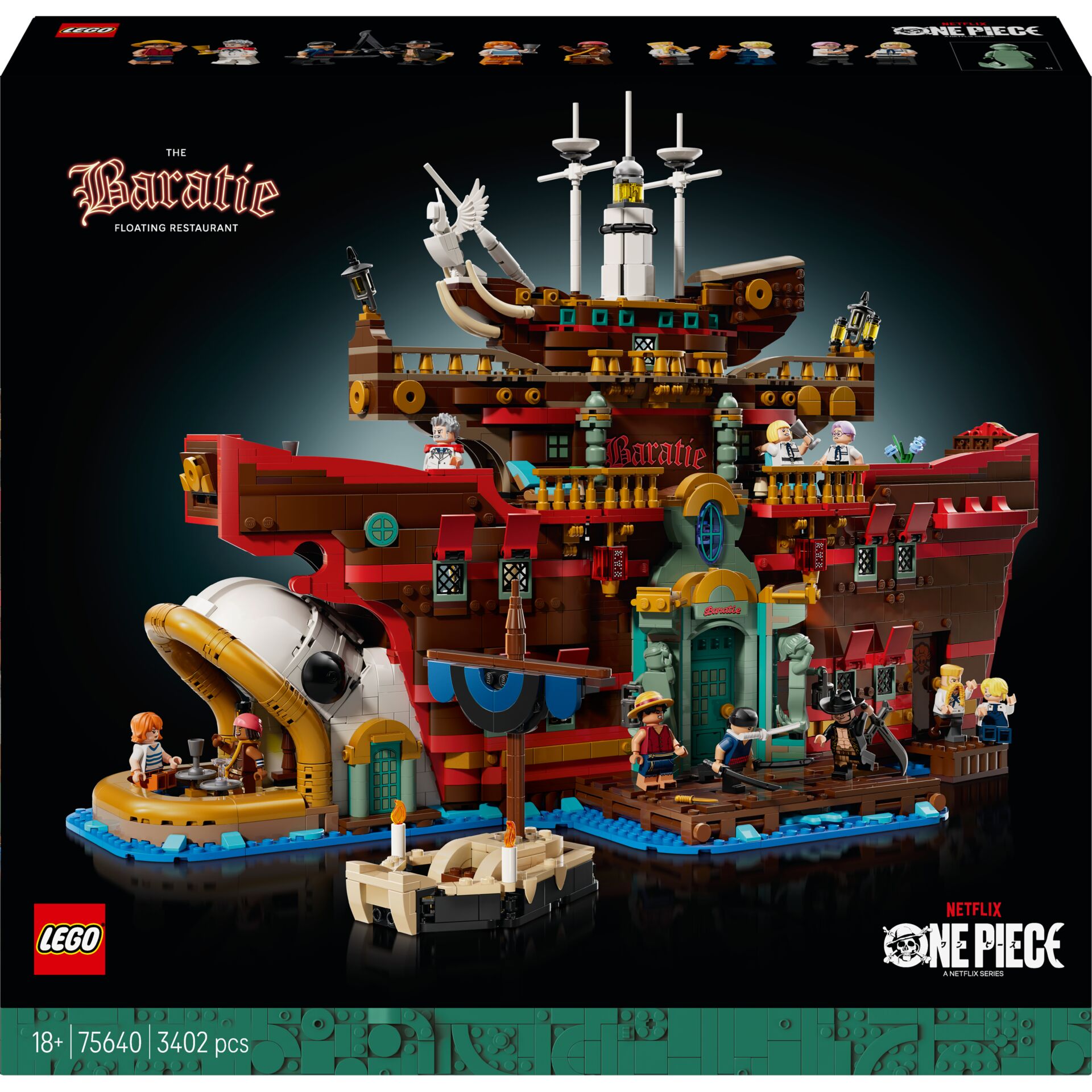 Lego, The Baratie, Piraten-Schiff, Fischrestaurant, Minifiguren