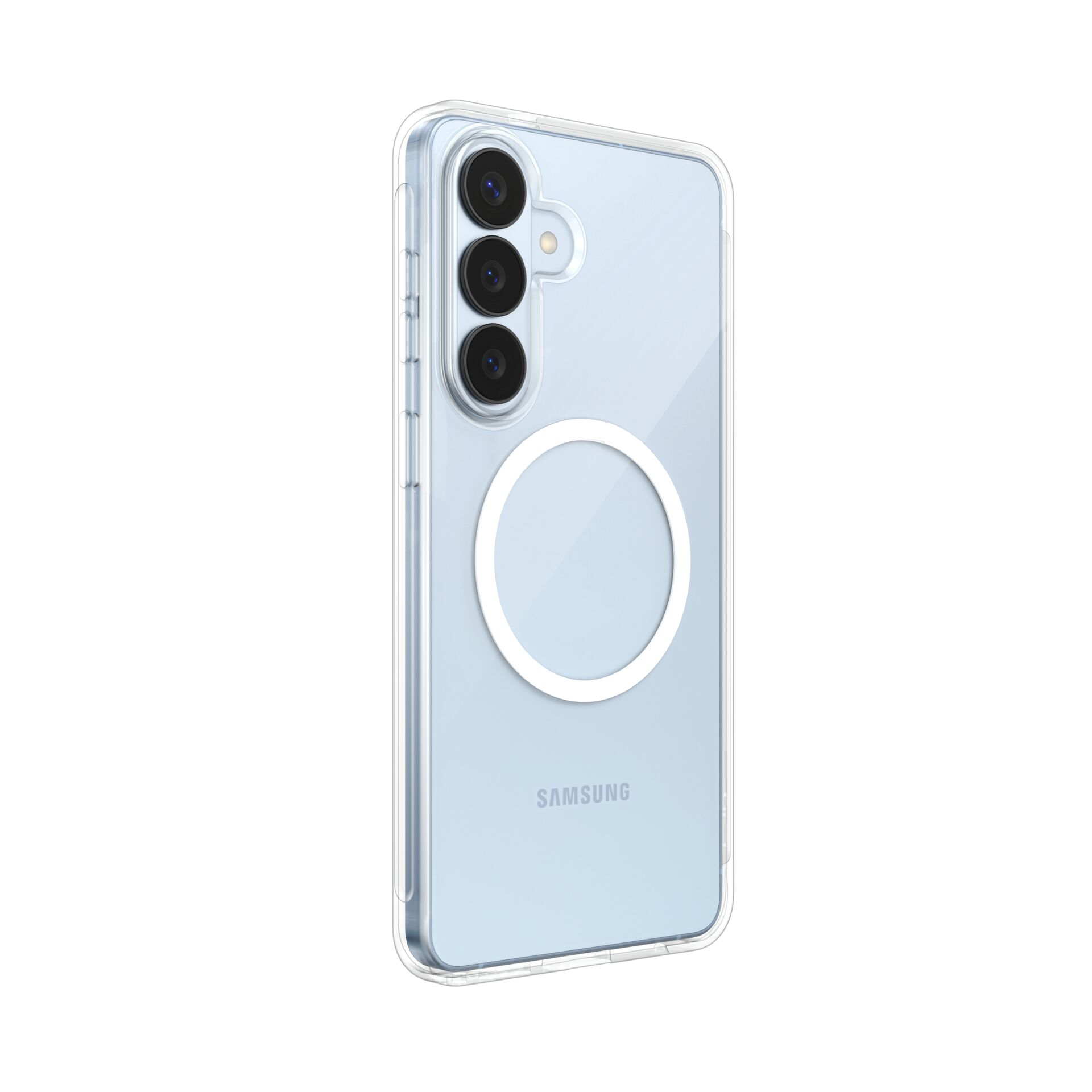 Smartphone-Hülle, Klarhülle, Magnetischer Ring, Dreifachkamera, Glasrückseite