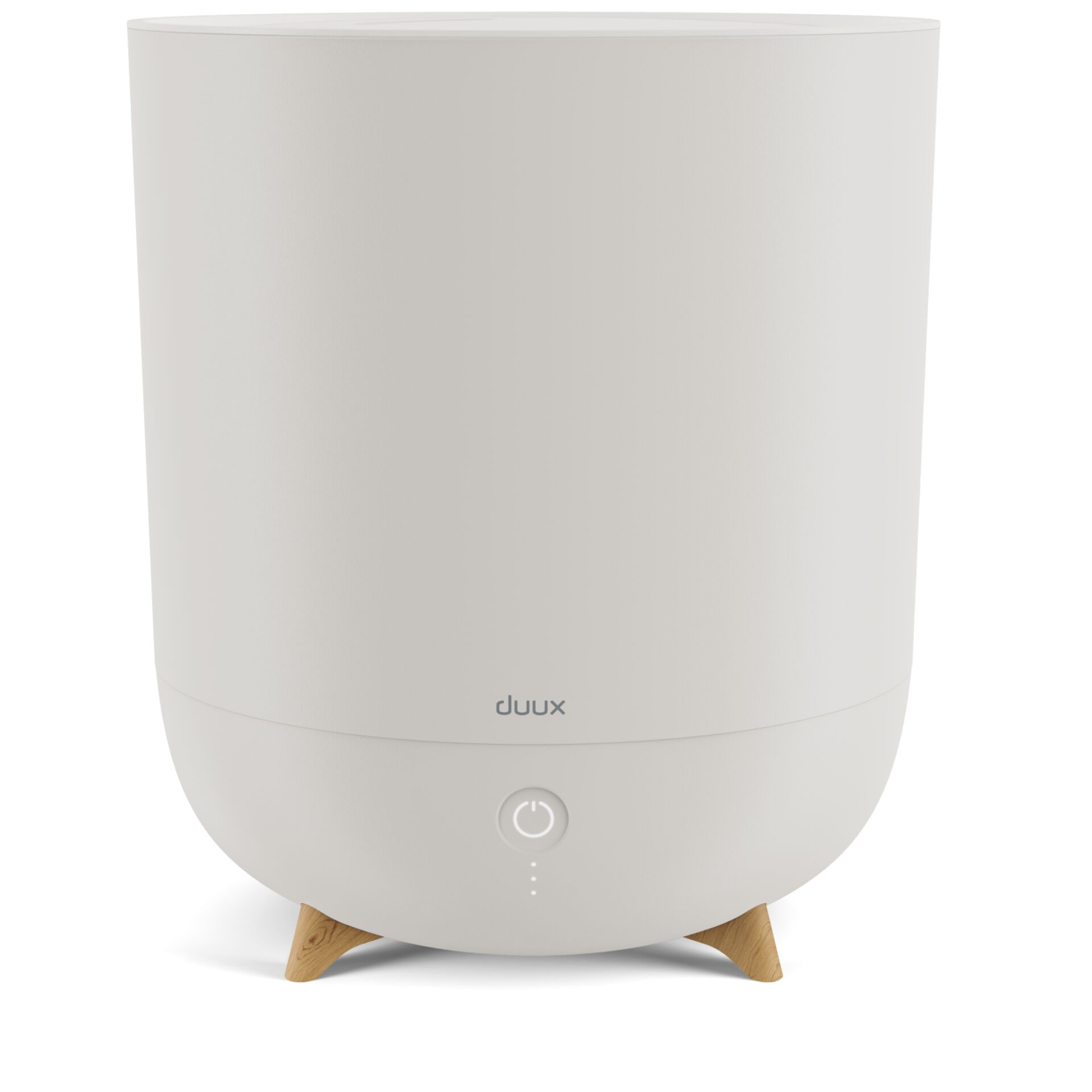Luftbefeuchter, Ultraschall, weiße Farbe, Holzfüße, Kabellos / Bluetooth nicht sichtbar