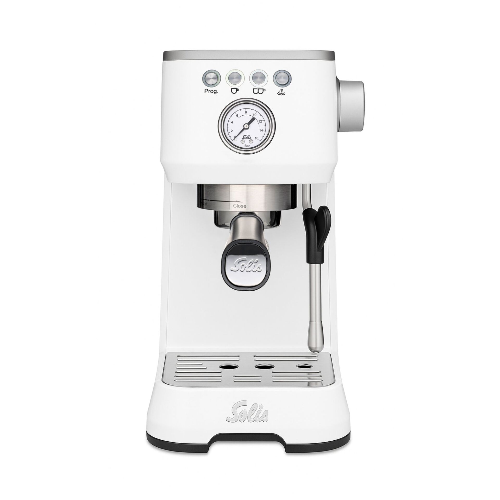 Espresso Maschine, Kaffeemaschine, Silber, Dampfregler, Portafilter