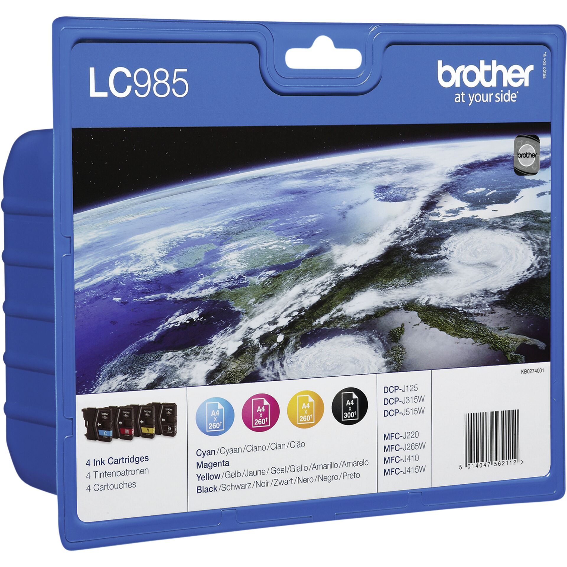 Brother LC-985 Value Pack  BK/C/M/Y