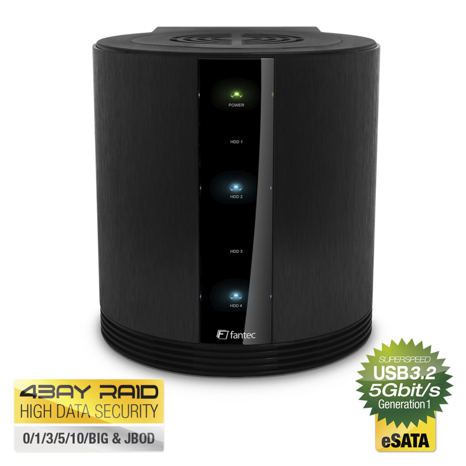 NAS, Netzspeicher, schwarz, USB 3.2, eSATA