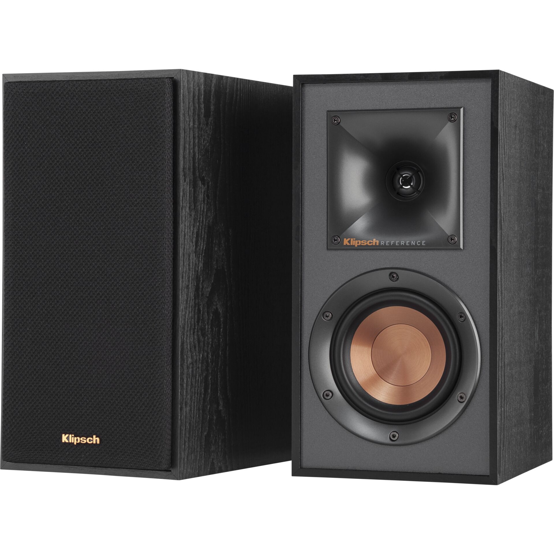 Lautsprecher, Stereo-Lautsprecher, Schwarz, Kupferkalotte, Regallautsprecher