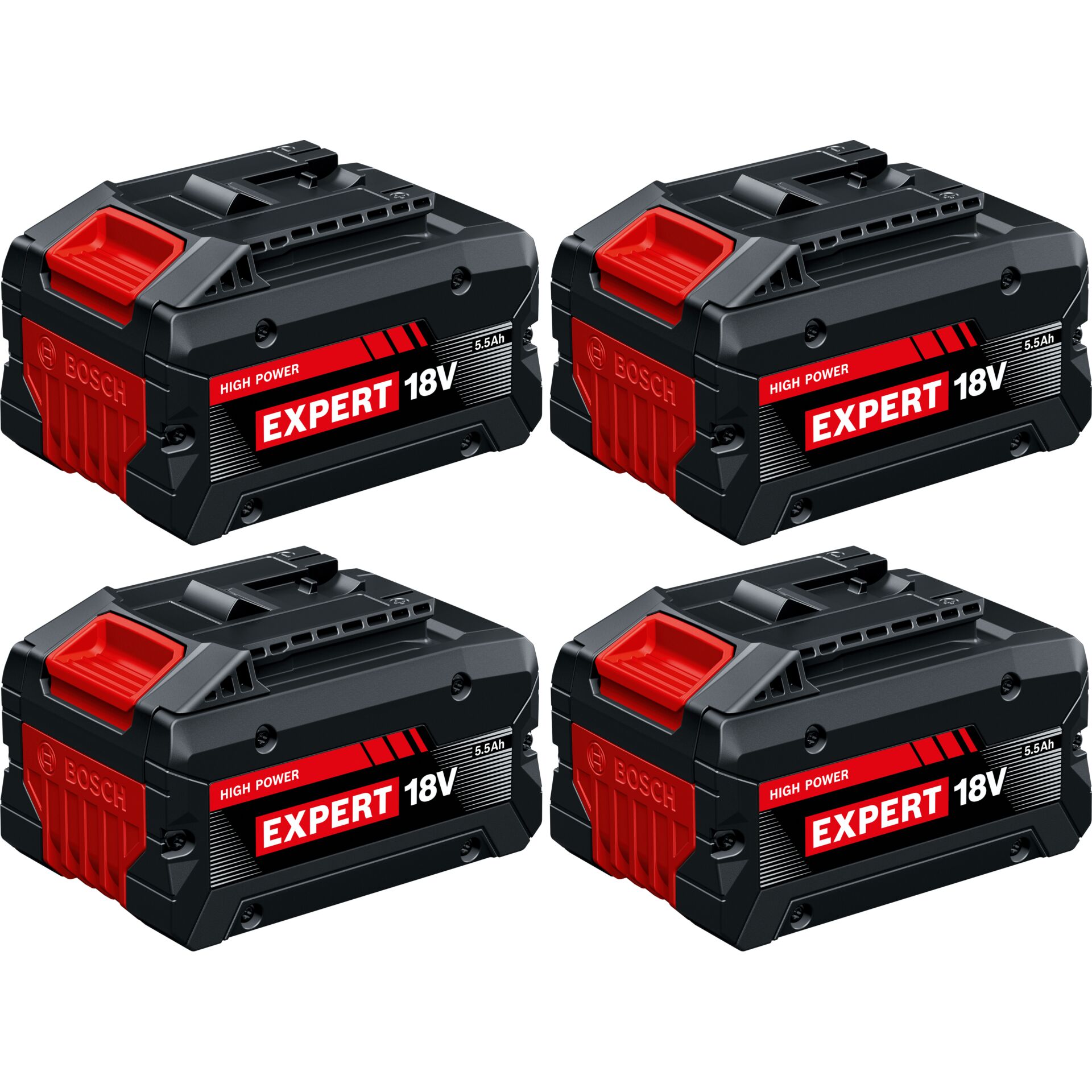 12V Batterie, Li-Ion, Roter Griff, Schwarze Hülle, Expert 18V