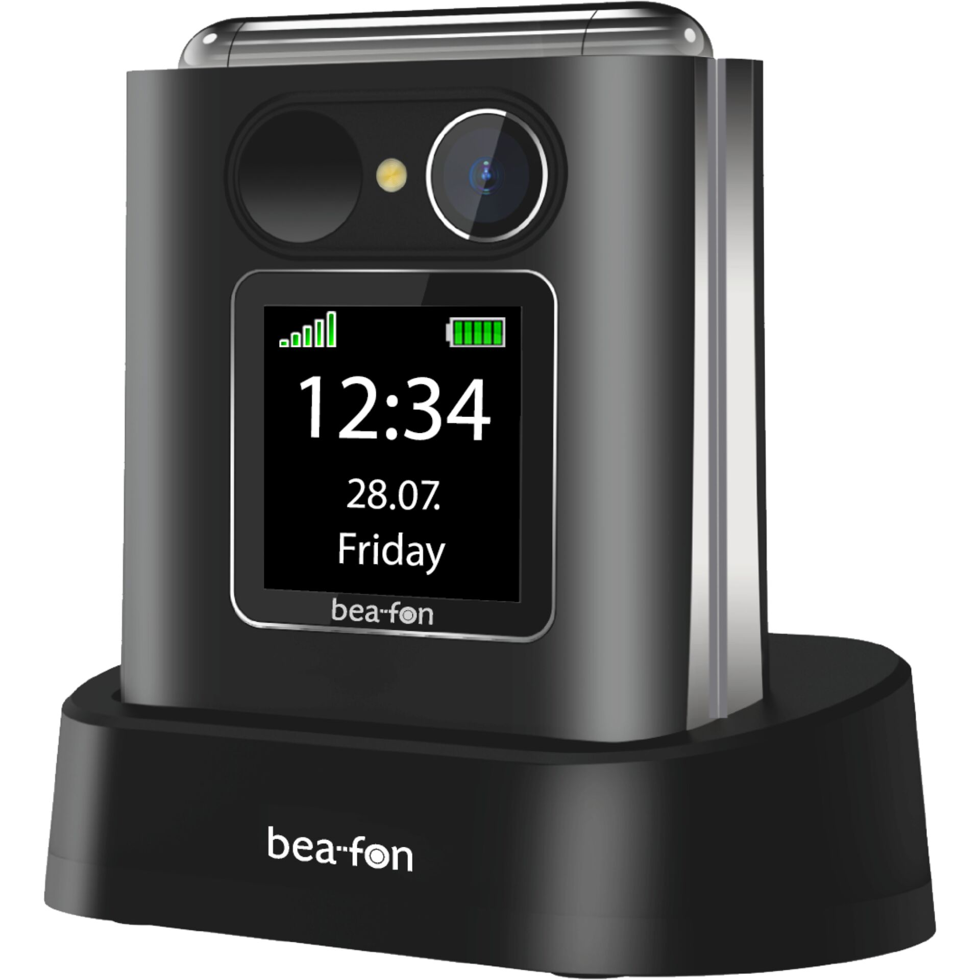 DigiCam, Kompaktkamera, LCD-Display, Schwarz, Ladebasis