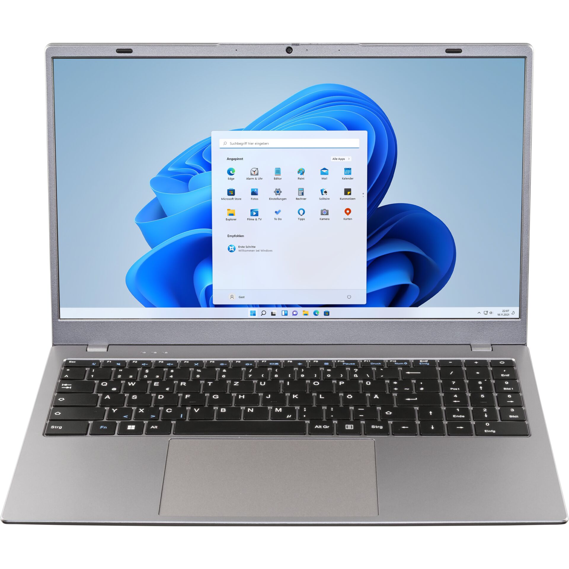 laptop, notebook, windows, silber, Tastatur