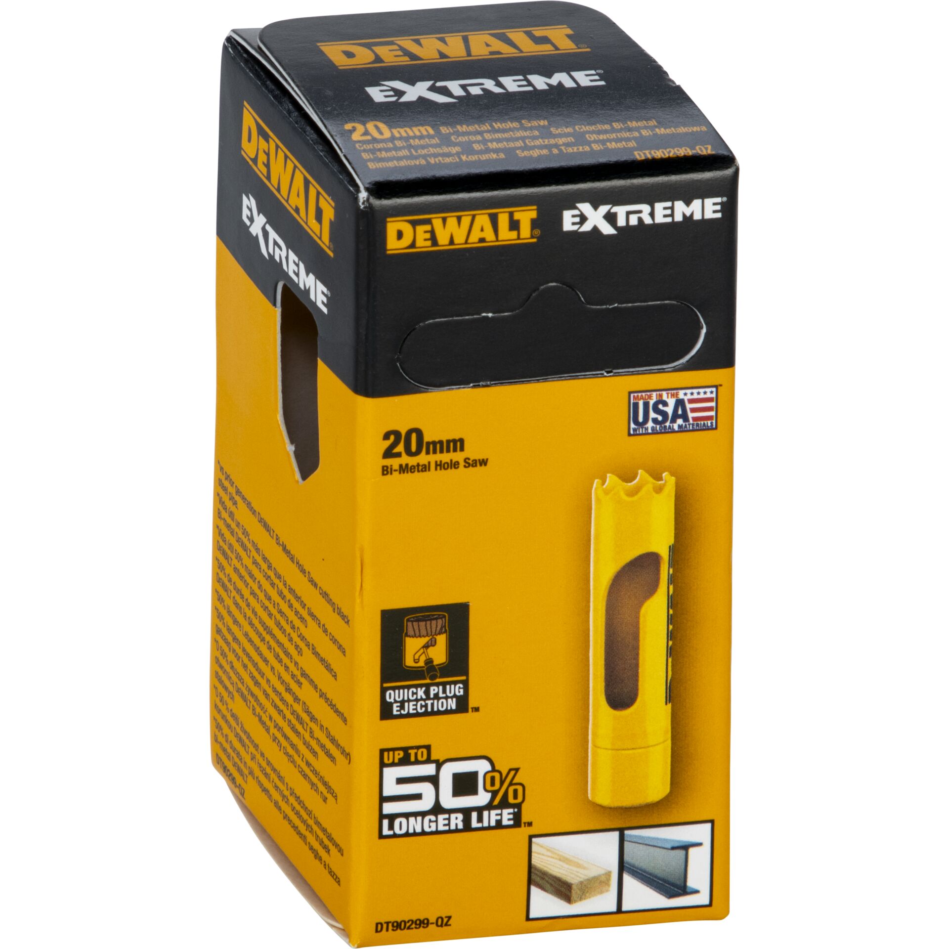Bi-Metall Lochsäge, 20 mm, Lochsäge, Gelb box, Schnellverschluss Auswurf