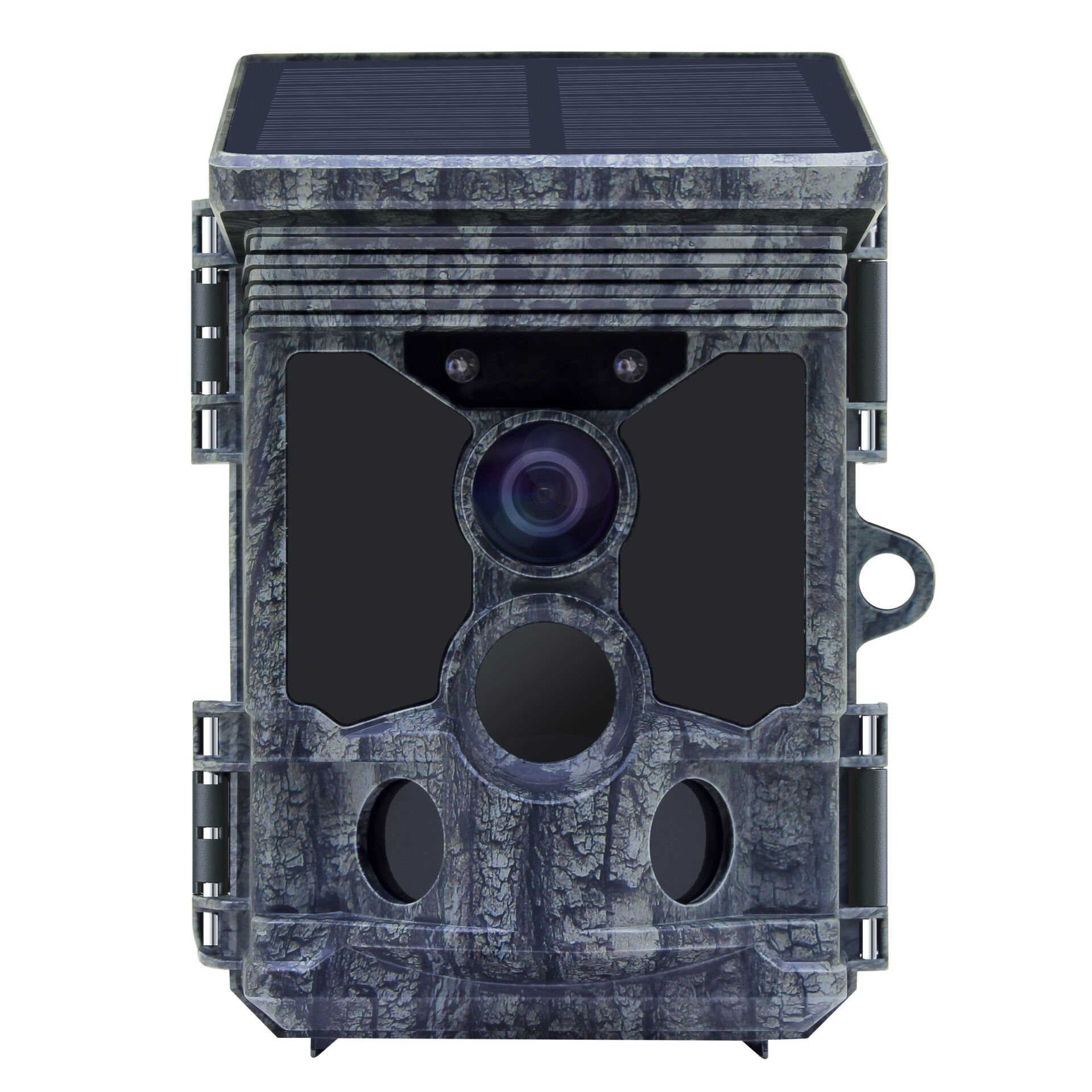 wildlife camera, trail camera, midnight camo, IR light, camera housing