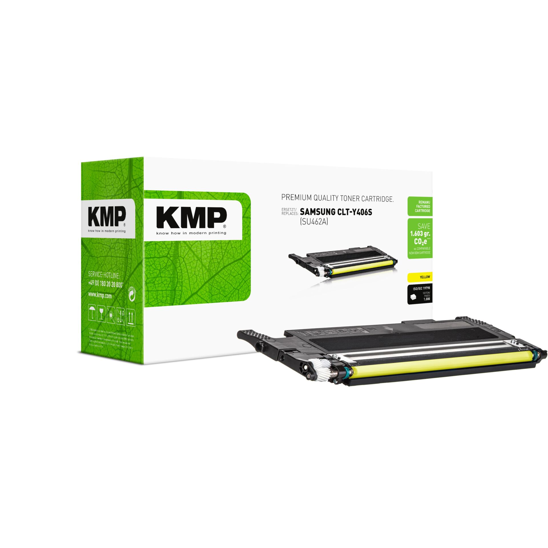 Computerausrüstung, Elektronik, Hardware, Adapter, Werbung, Toner, Tonerpatrone, KMP, Gelb, Kartusche