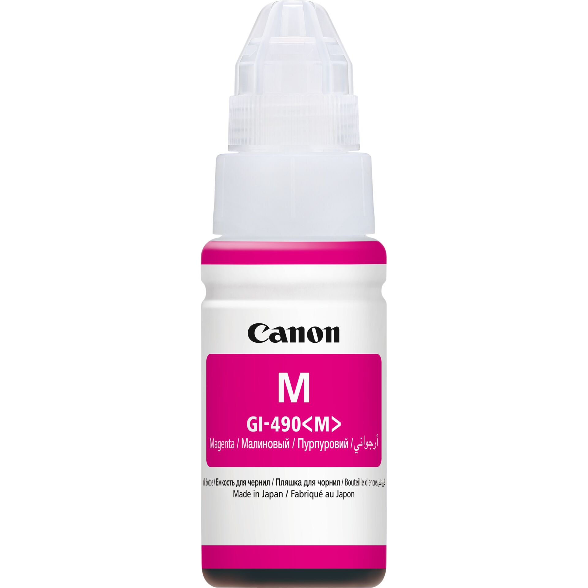 Tintenflasche, Canon Tintenpatrone, Magenta, GI-490, M Größenangabe