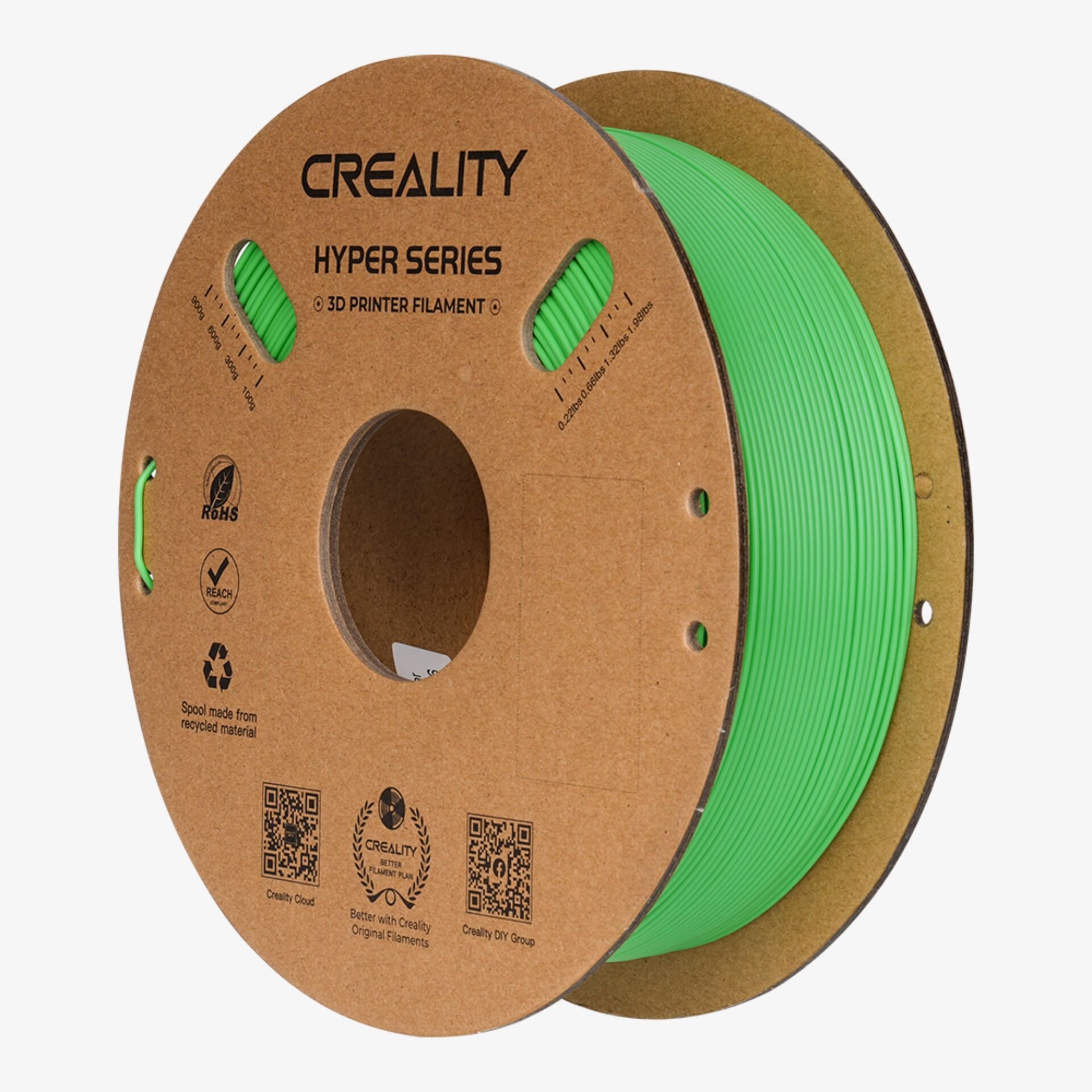 3D-Druck Filament, PLA, grün, Spule, Hyper Series