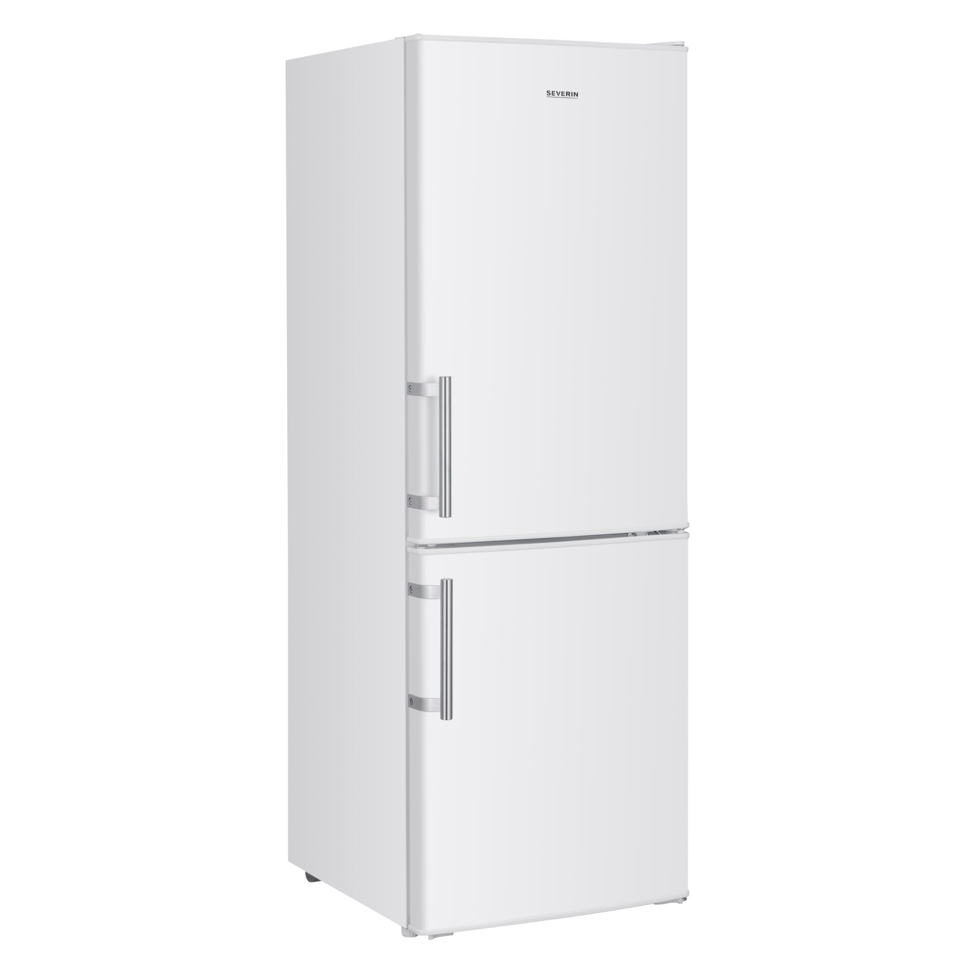 Kühlschrank, Freistehend, Weiß, Top- und Bottom-Gefrierfach, Edelstahloptik