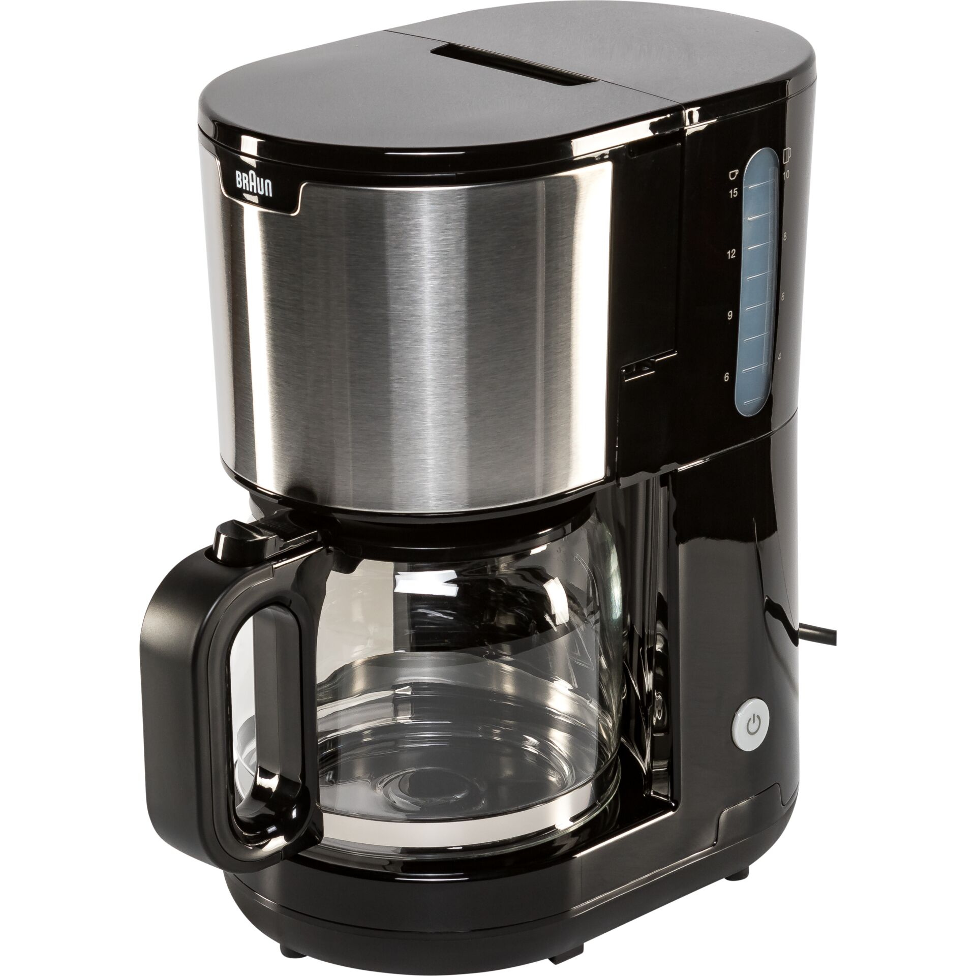Pokal, Gerät, Elektrisches Gerät, Mischer, Kaffeemaschine, Filterkaffeemaschine, Glaskanne, Stahl-Außenhaut, Wassertank-Glas