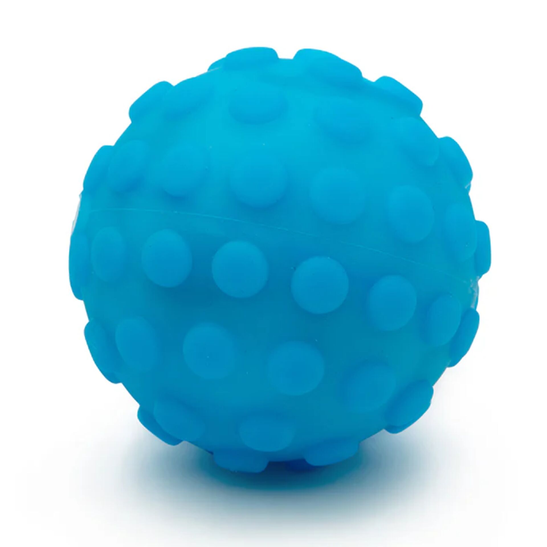 ball, gummi, blau, texturiert, spielzeug/zugang
