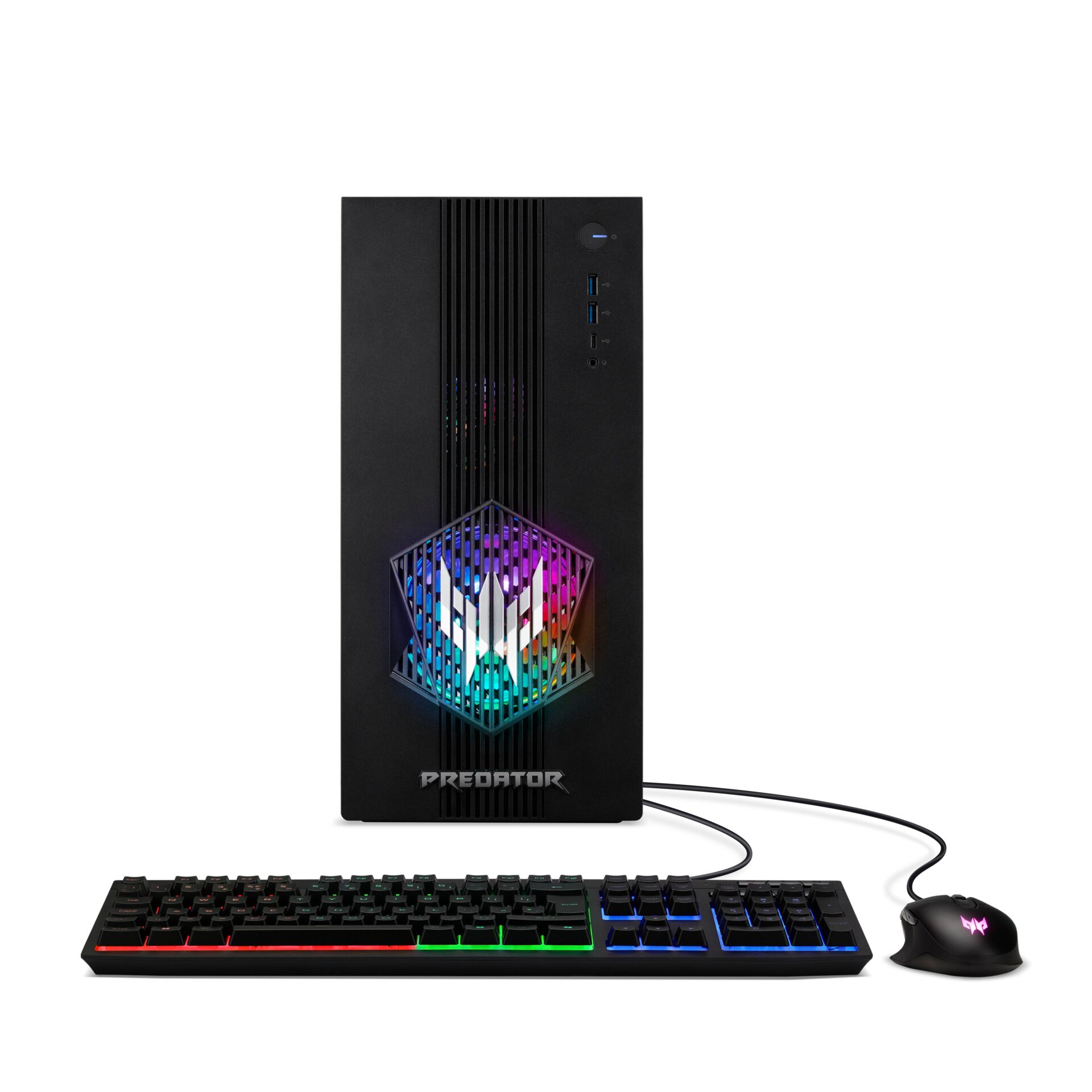 gaming-pc, tower, rgb, keyboard, mouse