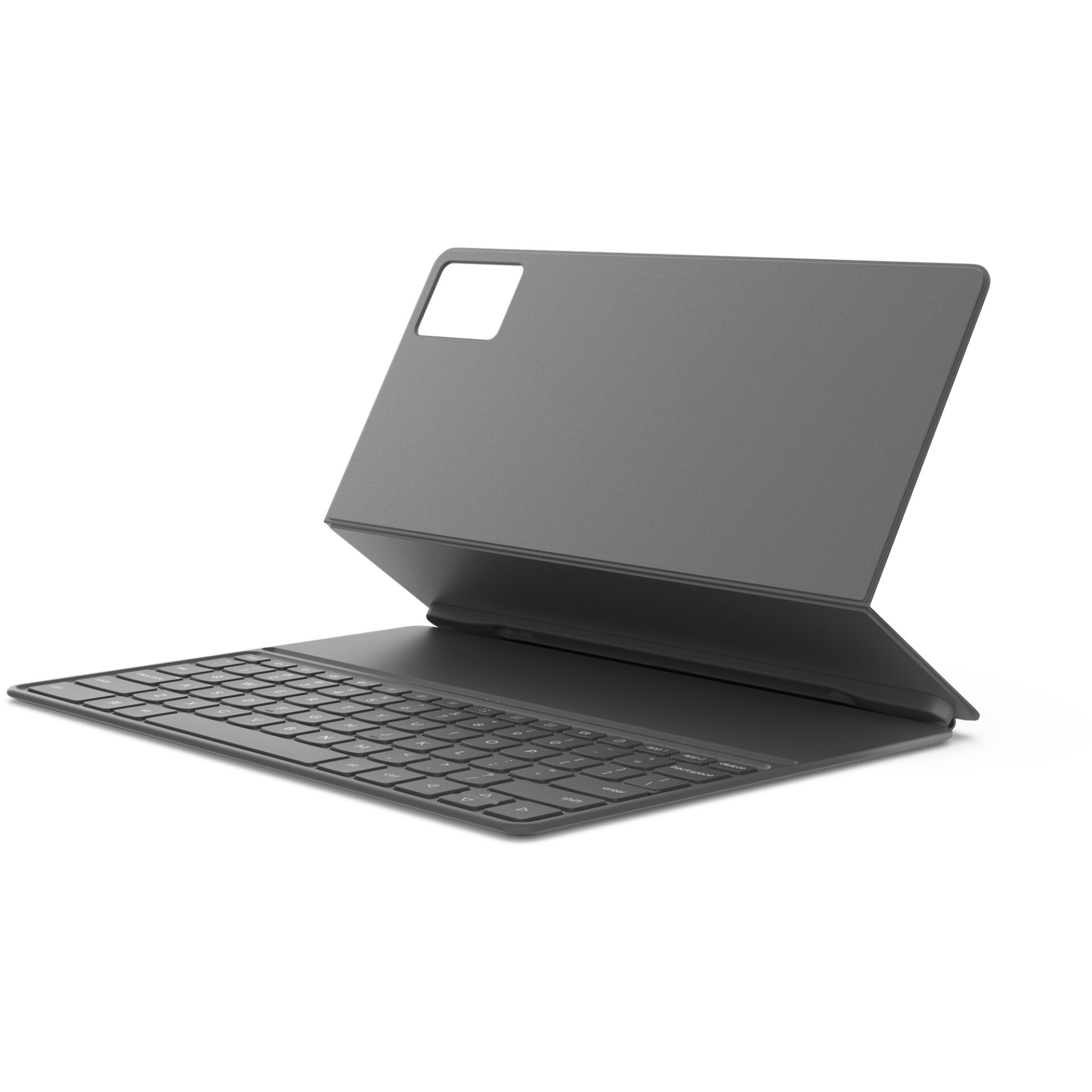 Tablet-Hülle, Tastaturabdeckung, Magnetischer Ständer, Schlankes Profil, Grau
