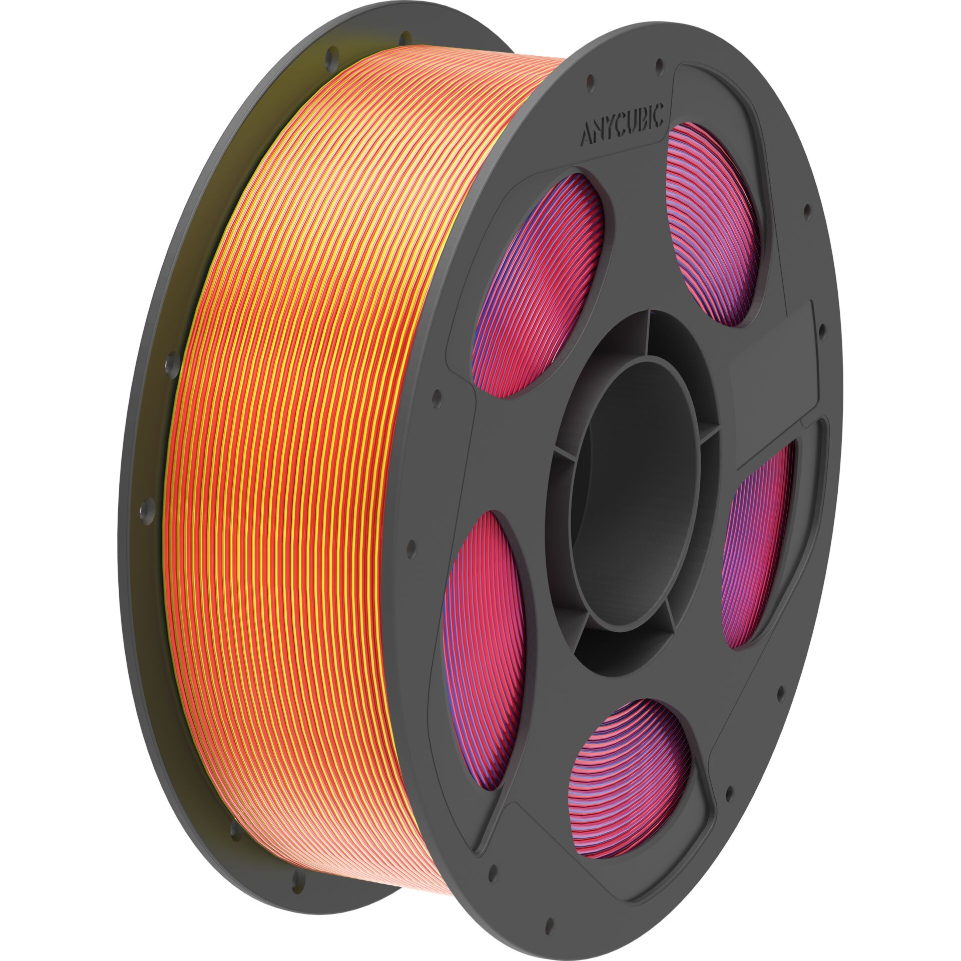 3D-Printer Filament, PLA Filament, Multicolor, Spulenrolle, Gehäuseoptik