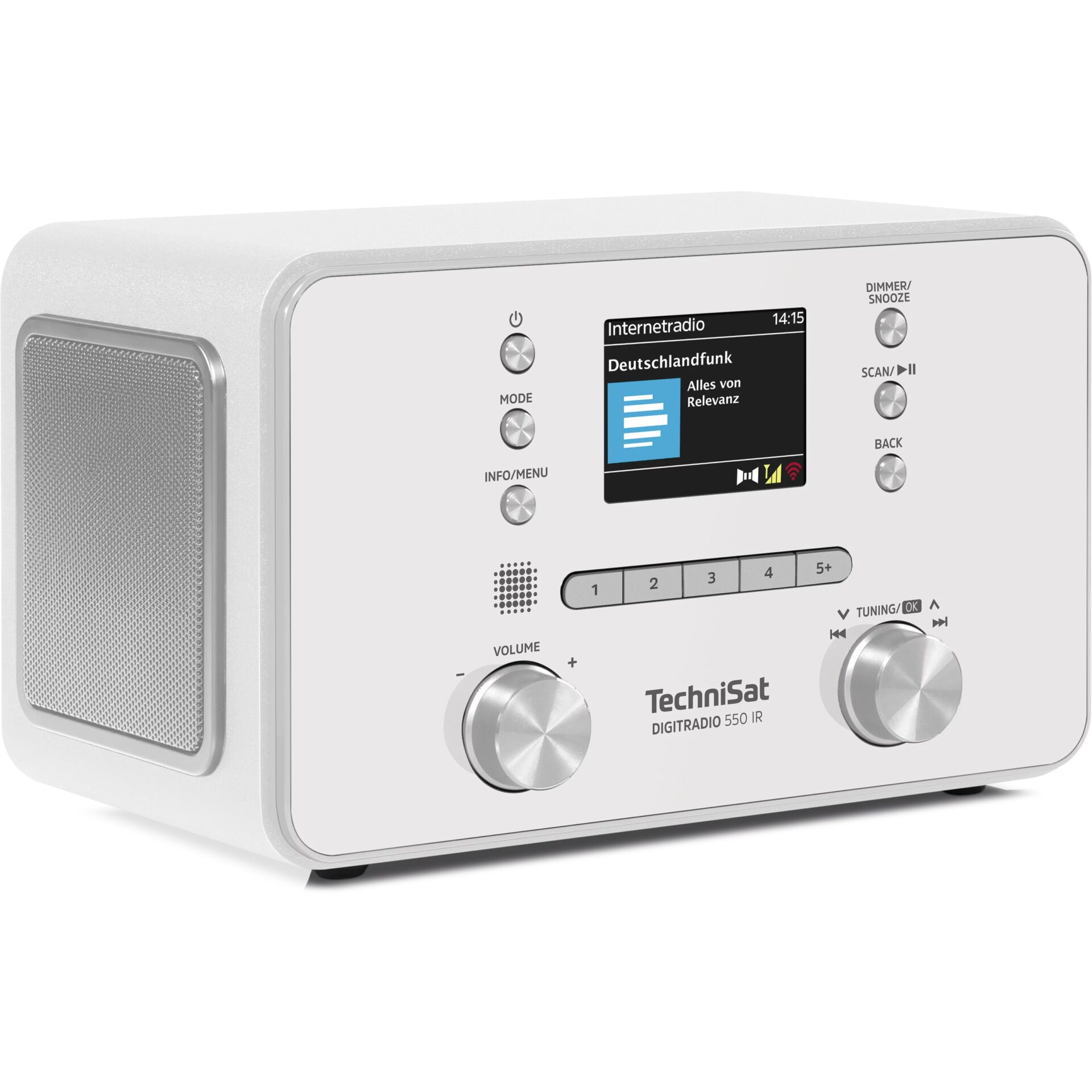 radio, digitaler rádio, kompakt, silber, lautsprecher