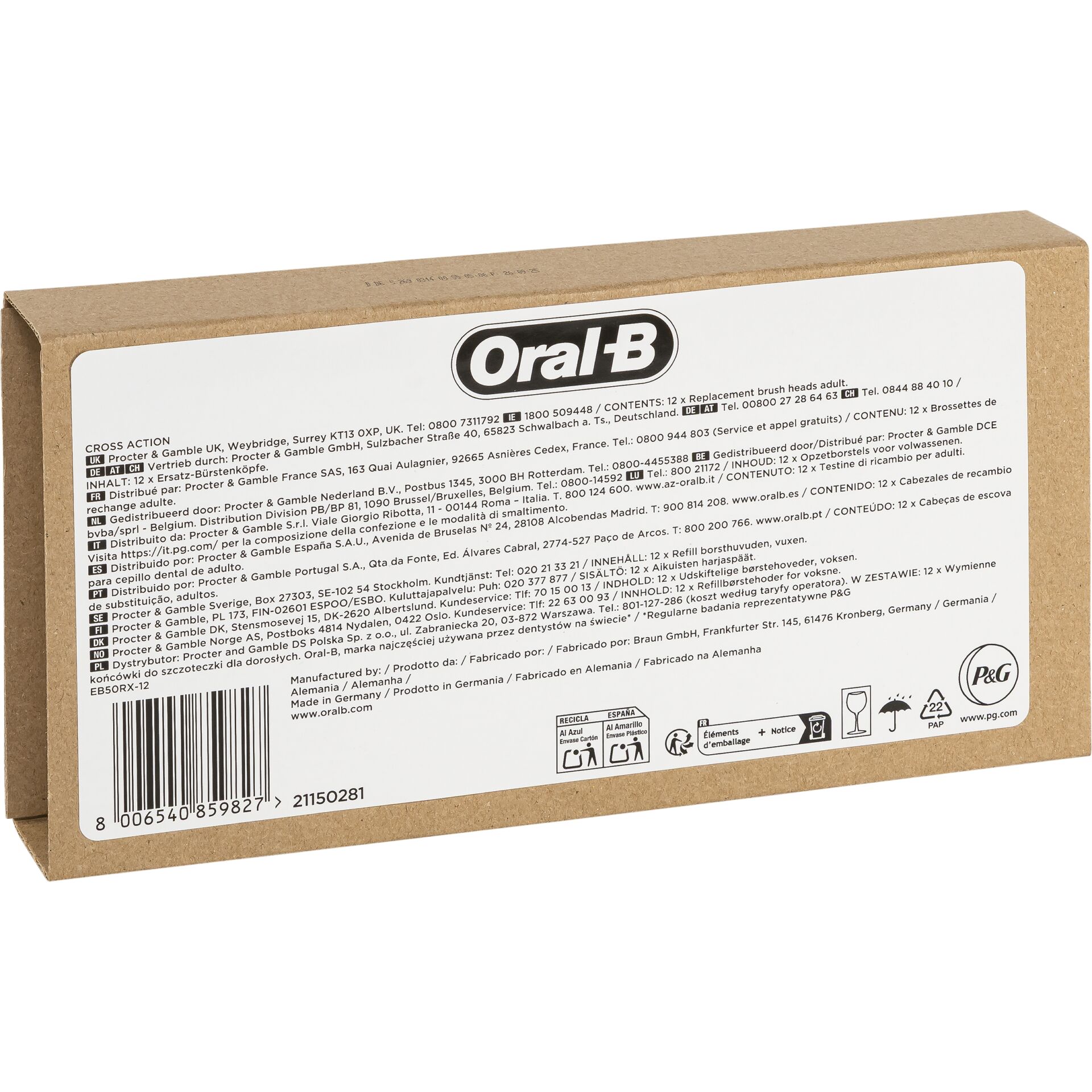 zahnbürstenköpfe, Oral-B, braun, verpackung, kartonbox