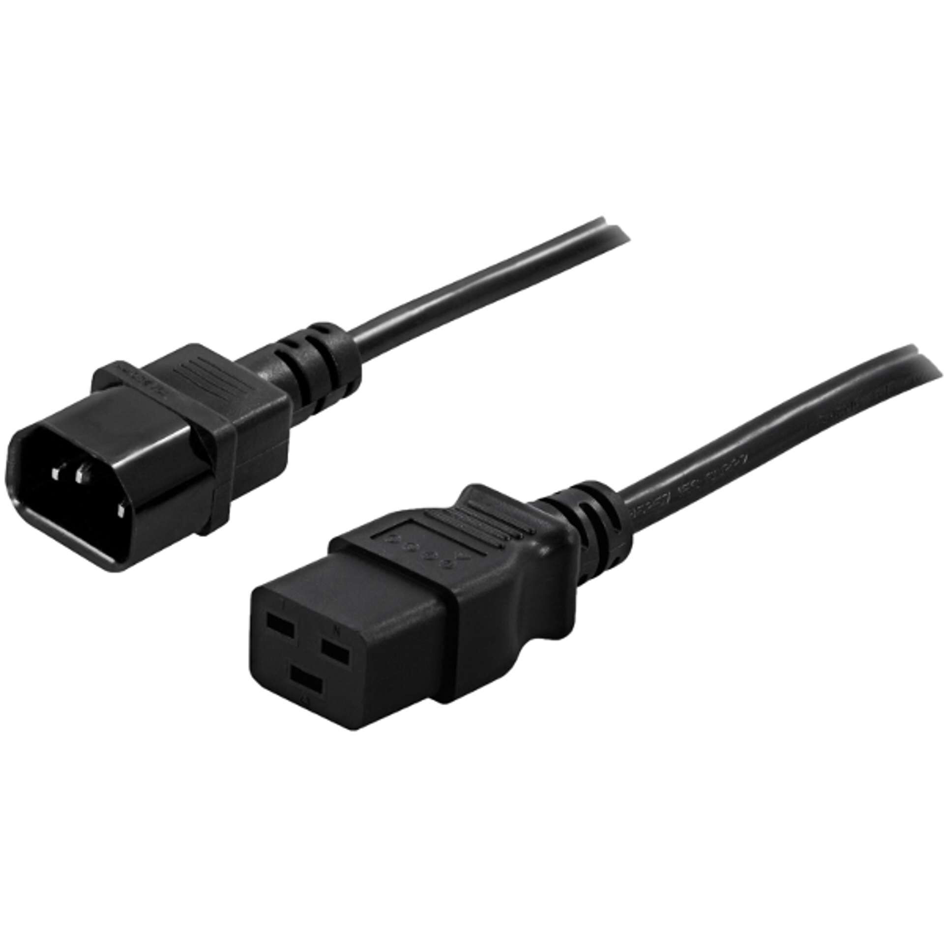 Stecker-Kabel, C13-C13 Kabel, Netzteilkabel, Schwarz, IEC-Steckerkabel